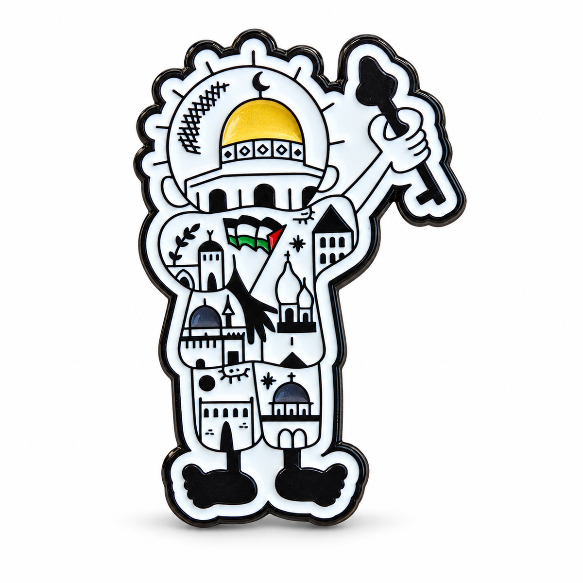 Palestine Metal Phone Stickers Assorted