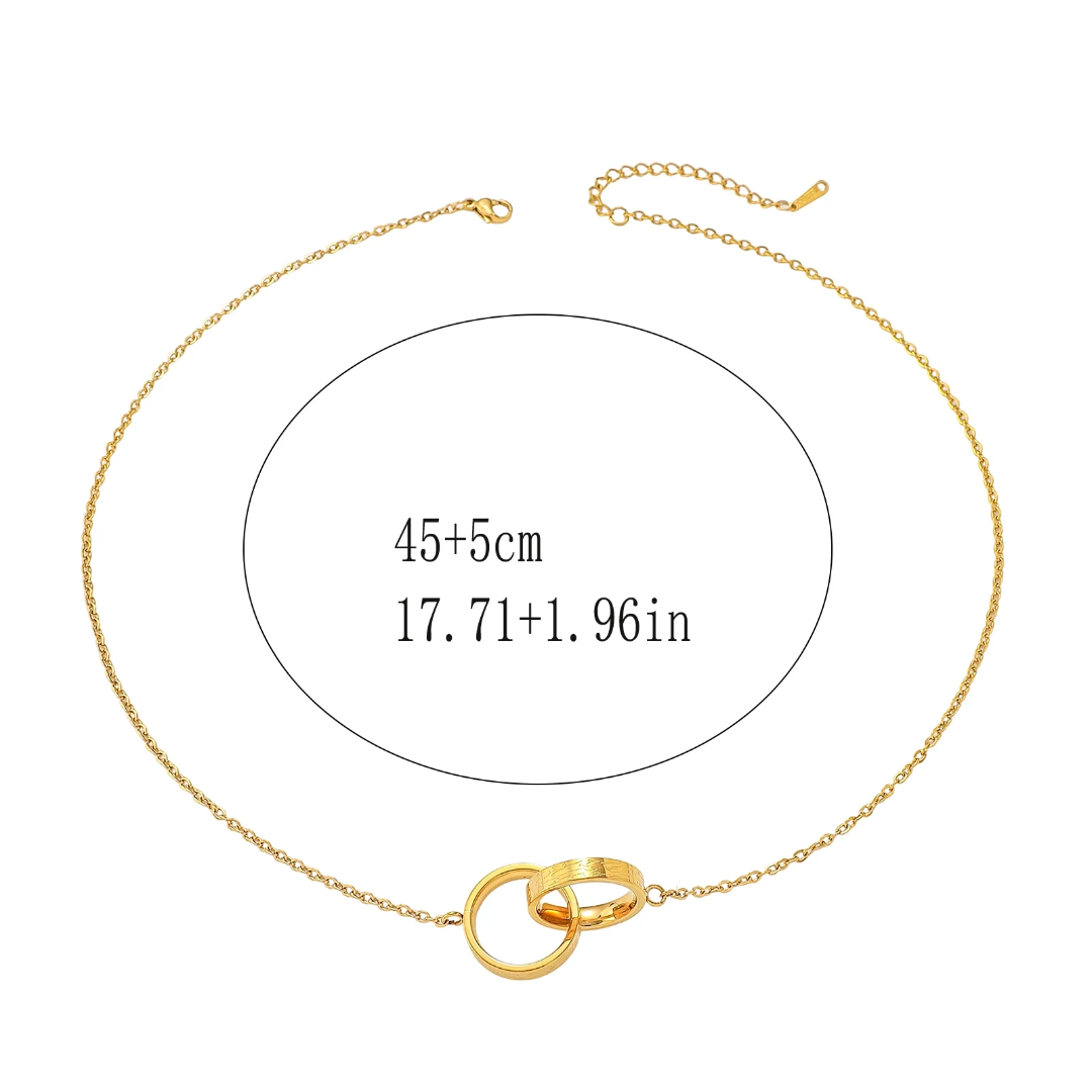 Double Ring Interlocked Ayatul Kursi Necklace - Islamic Jewelry