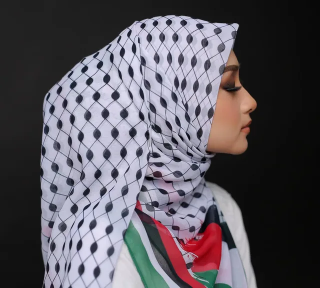 Palestine Keffiyeh Scarf - Lightweight - 65x28 Inches - Habibi Heritage