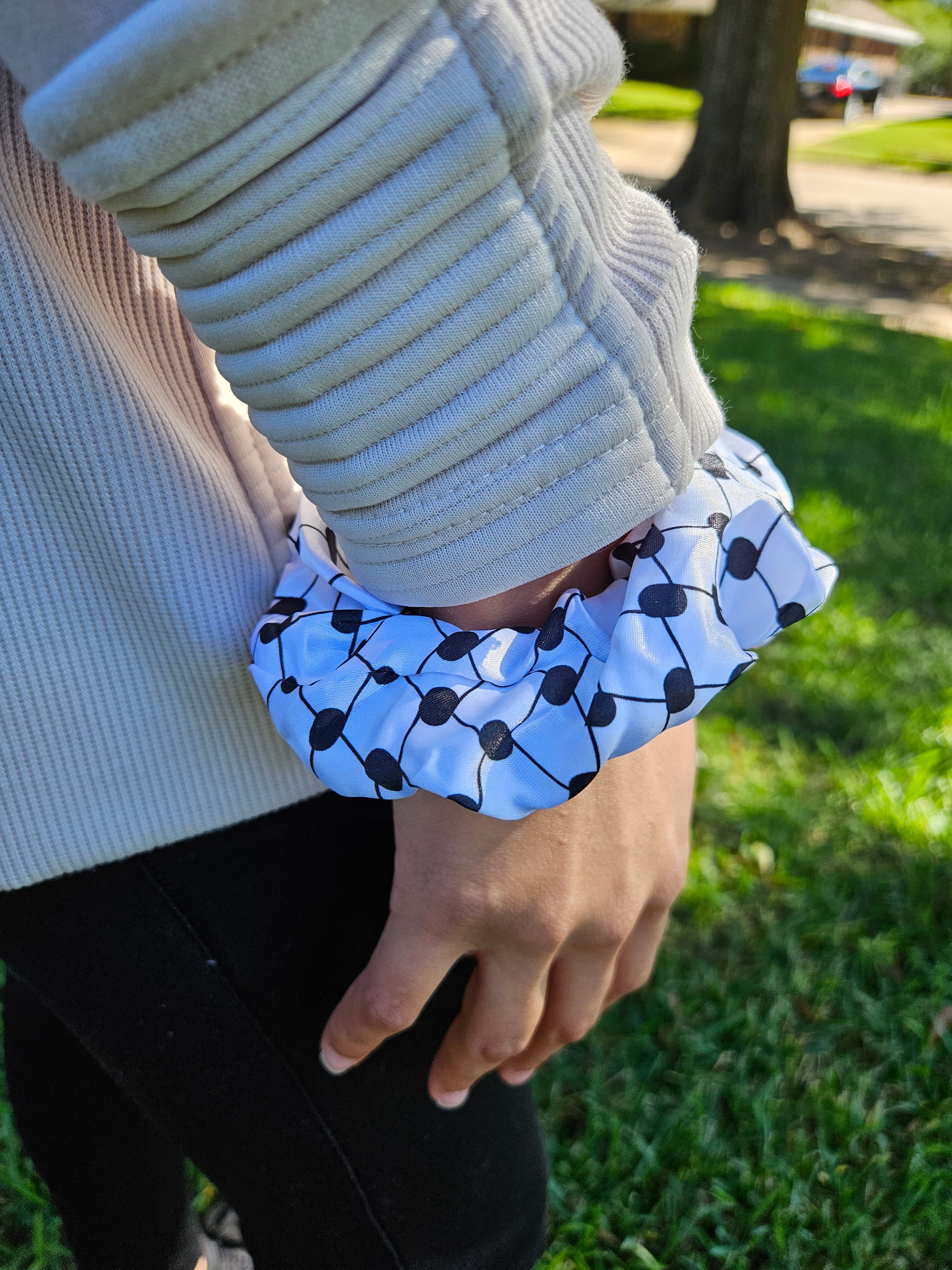 Keffiyeh Hatta Hair Accessories - Scrunchie Bow Headband Bonnet Long Bows - Habibi Heritage