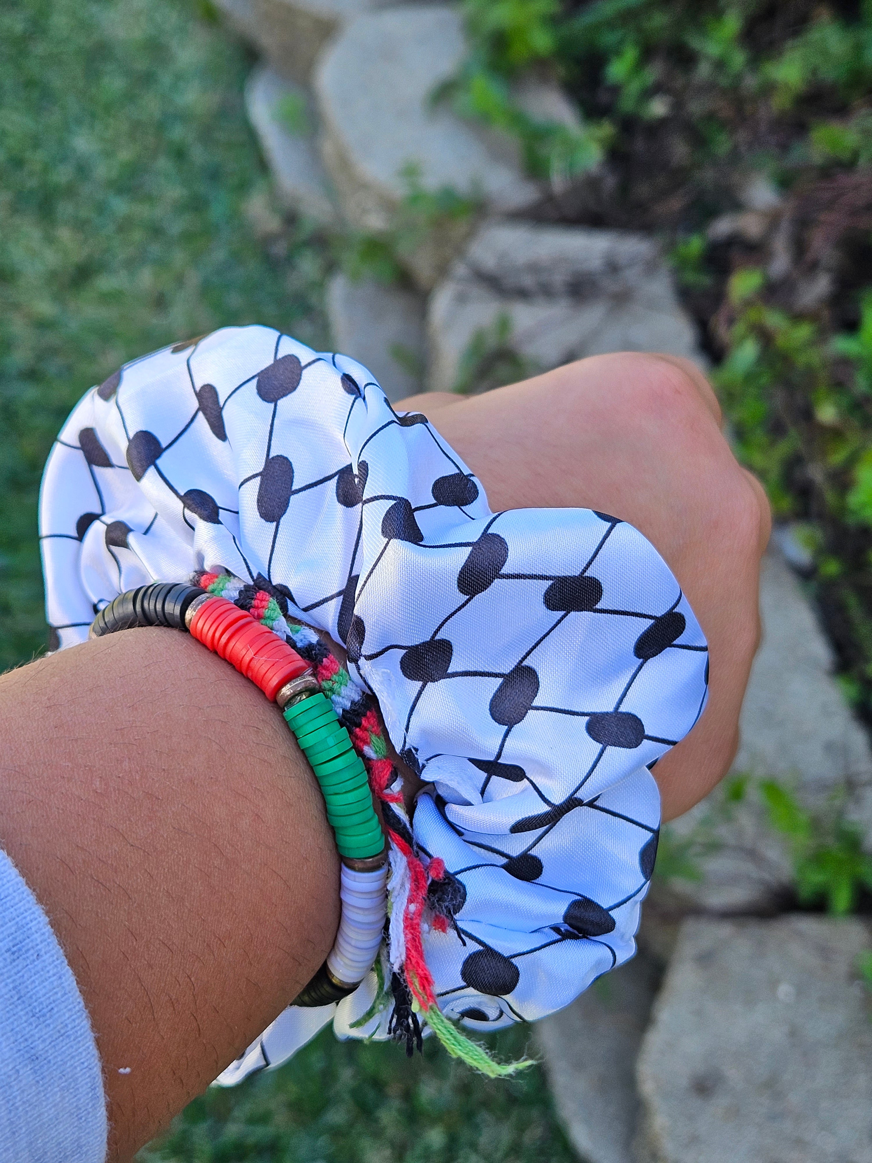 Keffiyeh Hatta Scrunchie Hair Tie Accessory - Habibi Heritage