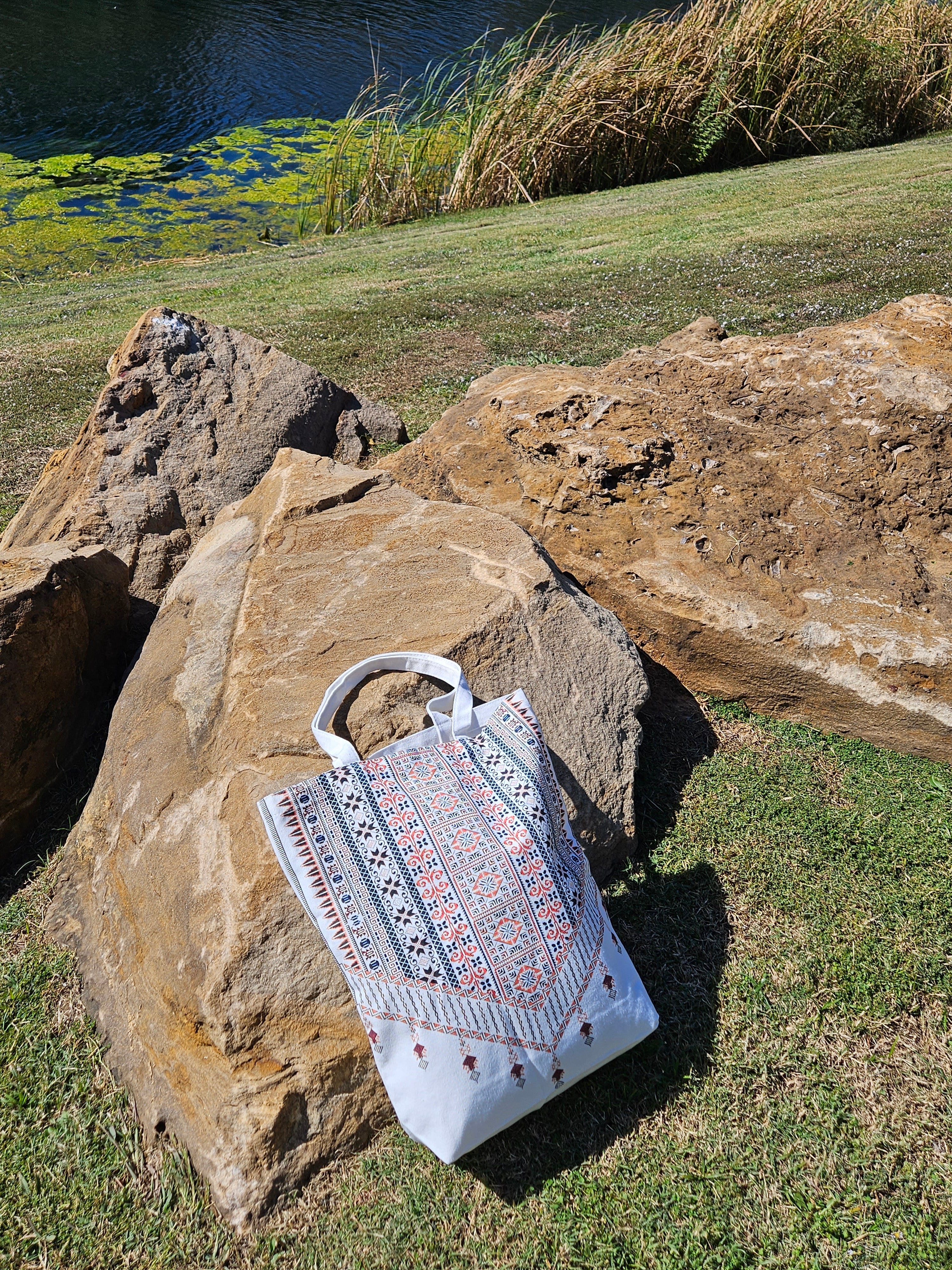 Palestinian Tetreez Canvas Tote Bag - Habibi Heritage