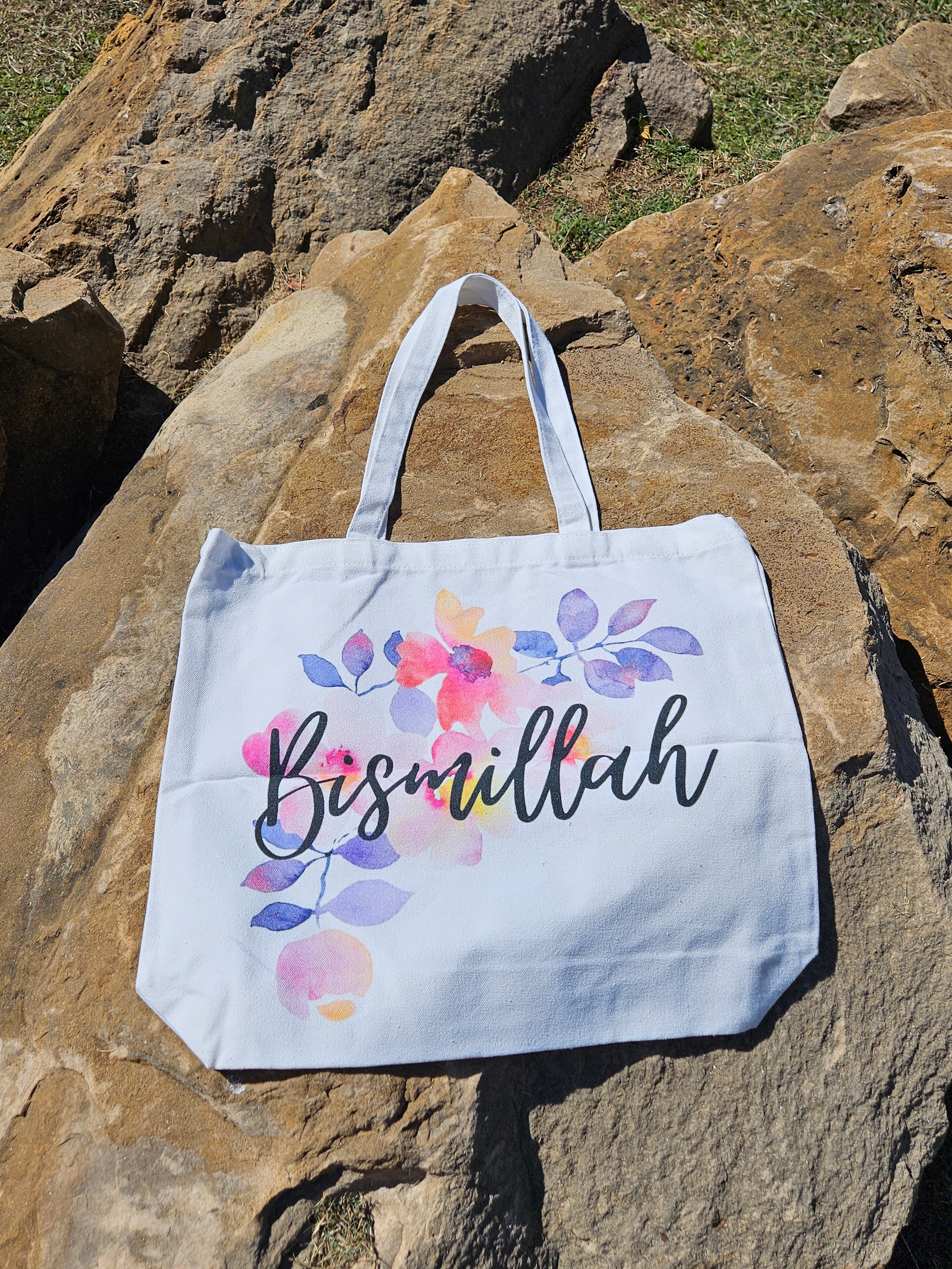 Bismillah Canvas Tote Bag - Habibi Heritage