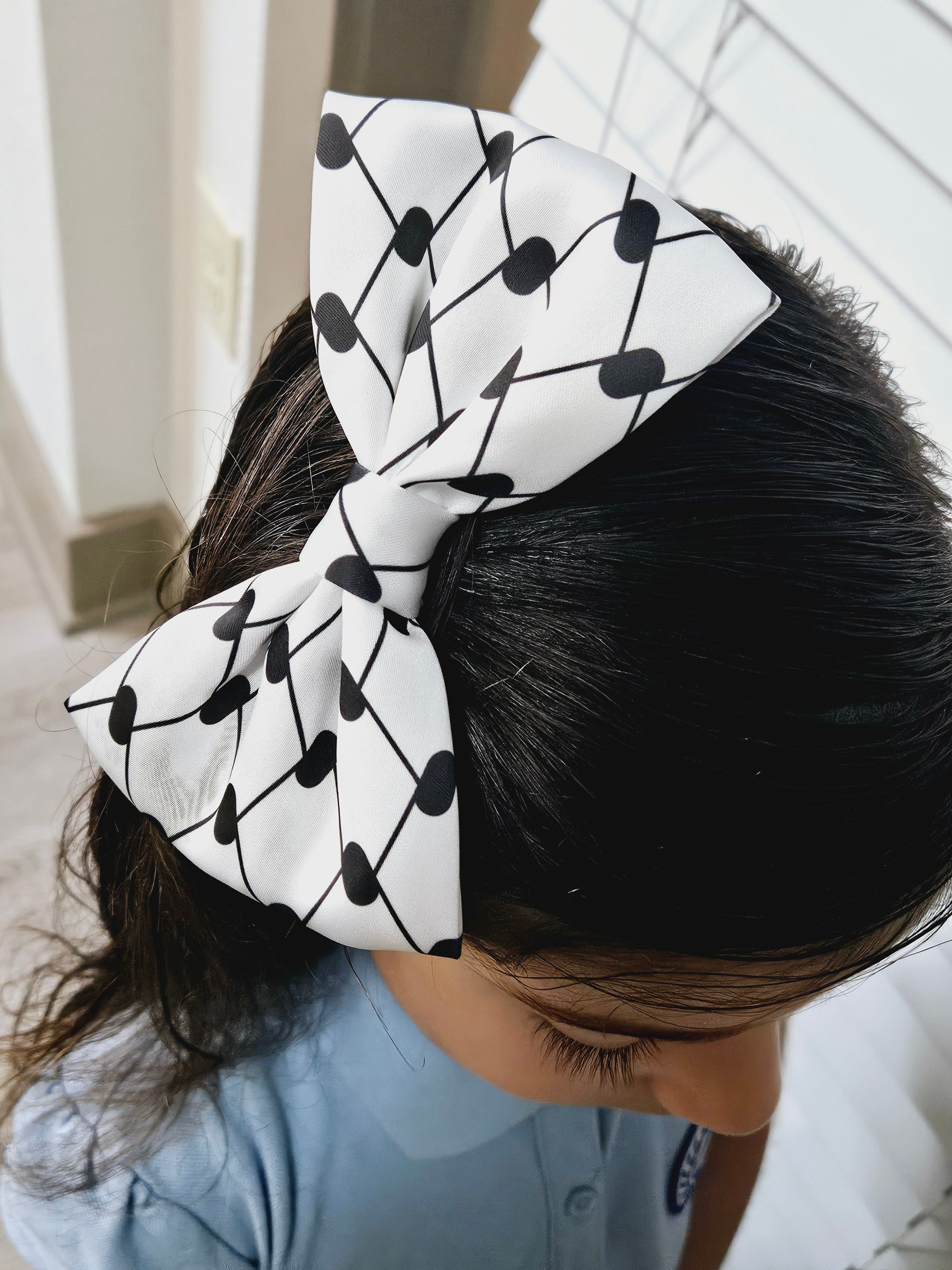 Keffiyeh Hatta Bow Hair Bows Accessory Bow with Tail - Habibi Heritage