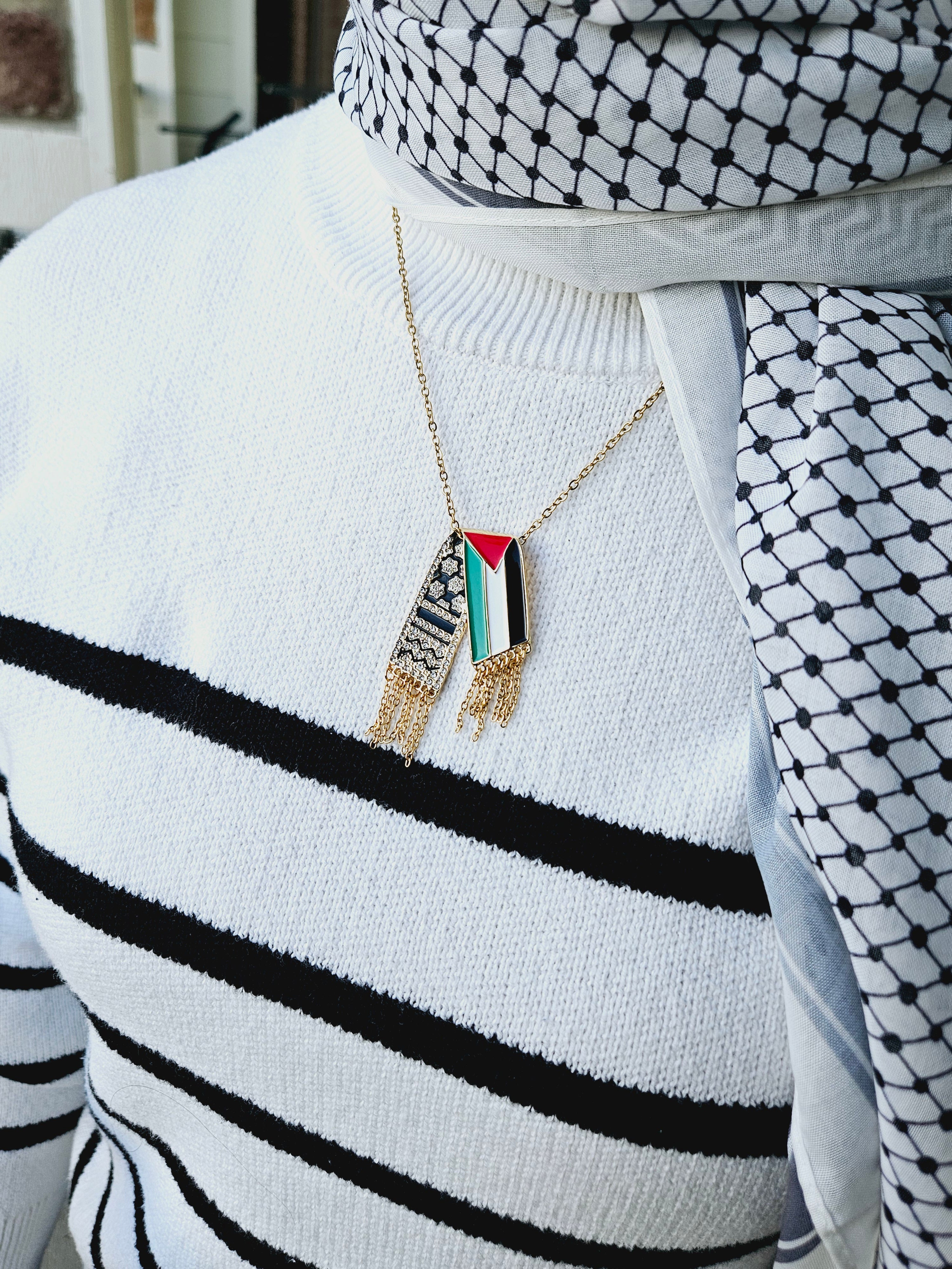 Palestine Keffiyeh Necklace - Habibi Heritage