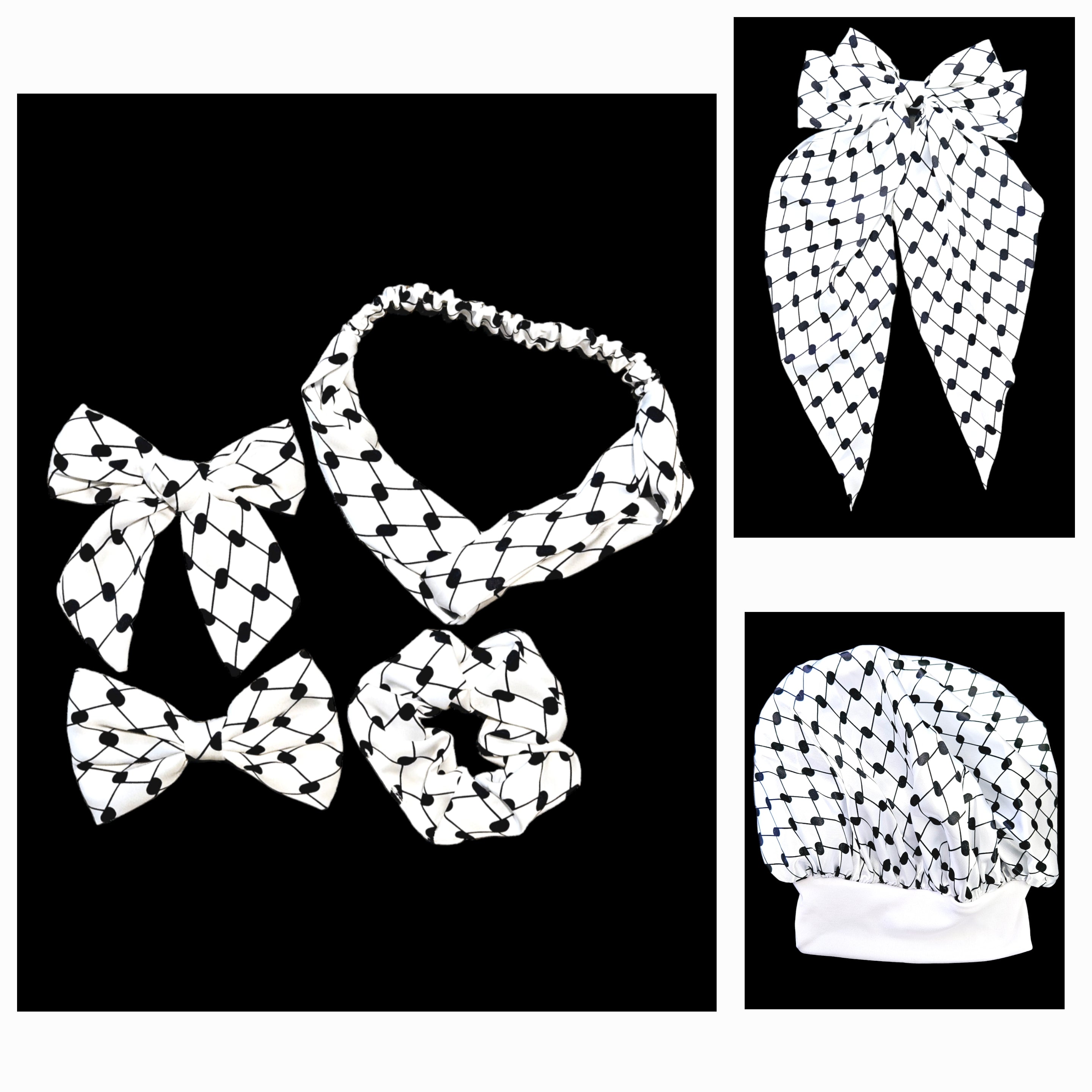 Keffiyeh Hatta Scrunchie Hair Tie Accessory - Habibi Heritage