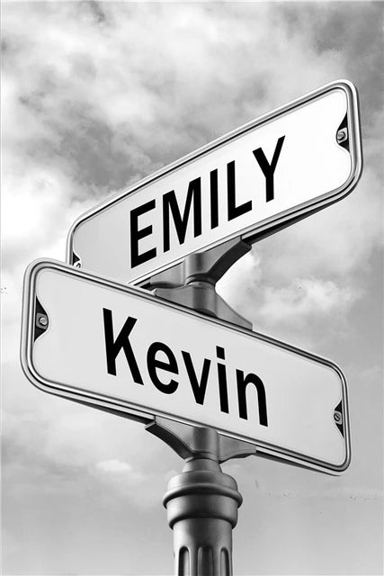 Intersection Street Sign Customized Canvas Print - Habibi Heritage