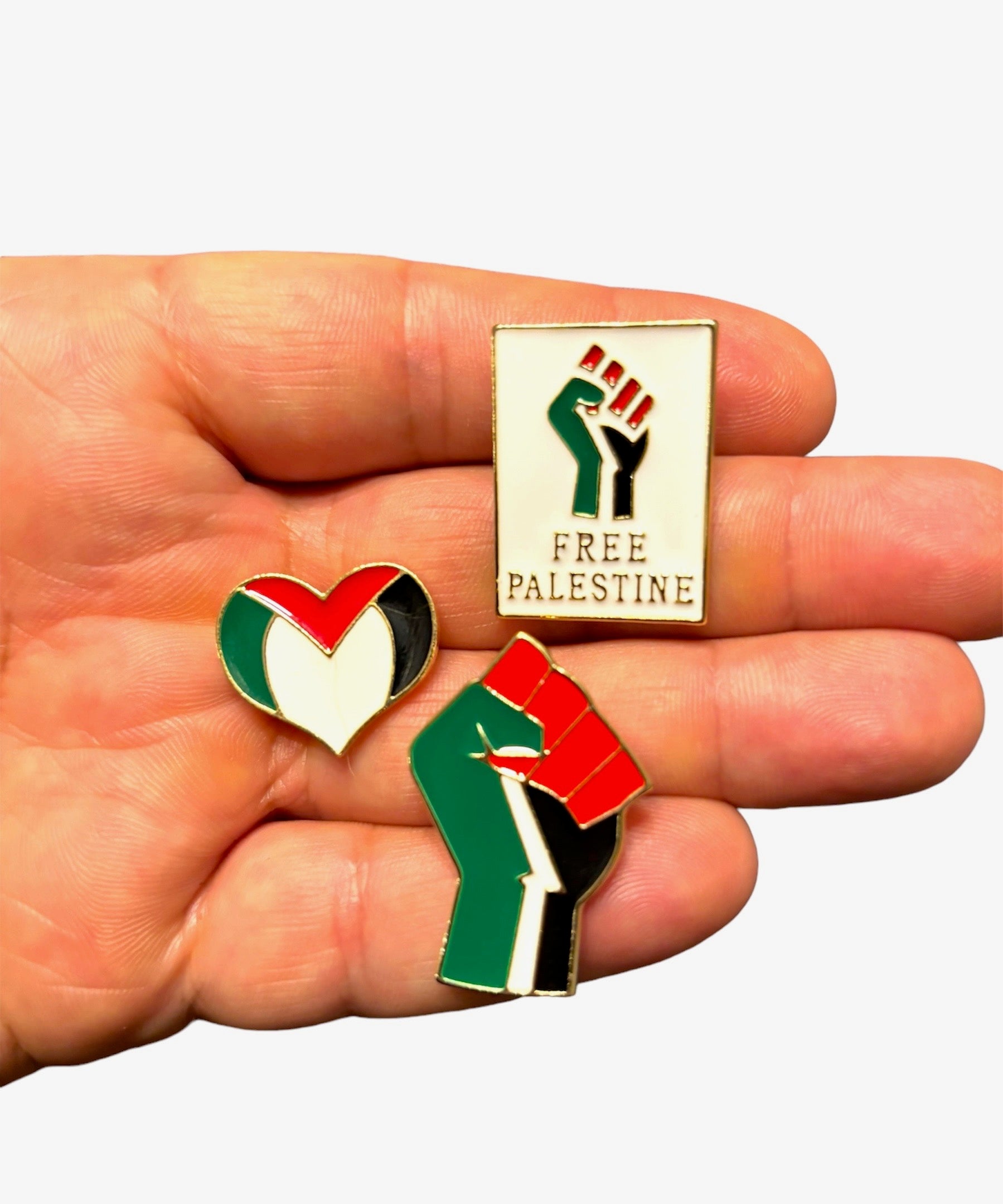 Palestinian Themed Pins / Lapels Stainless Steel Keffiyeh Handala Palestine Flag Pin
