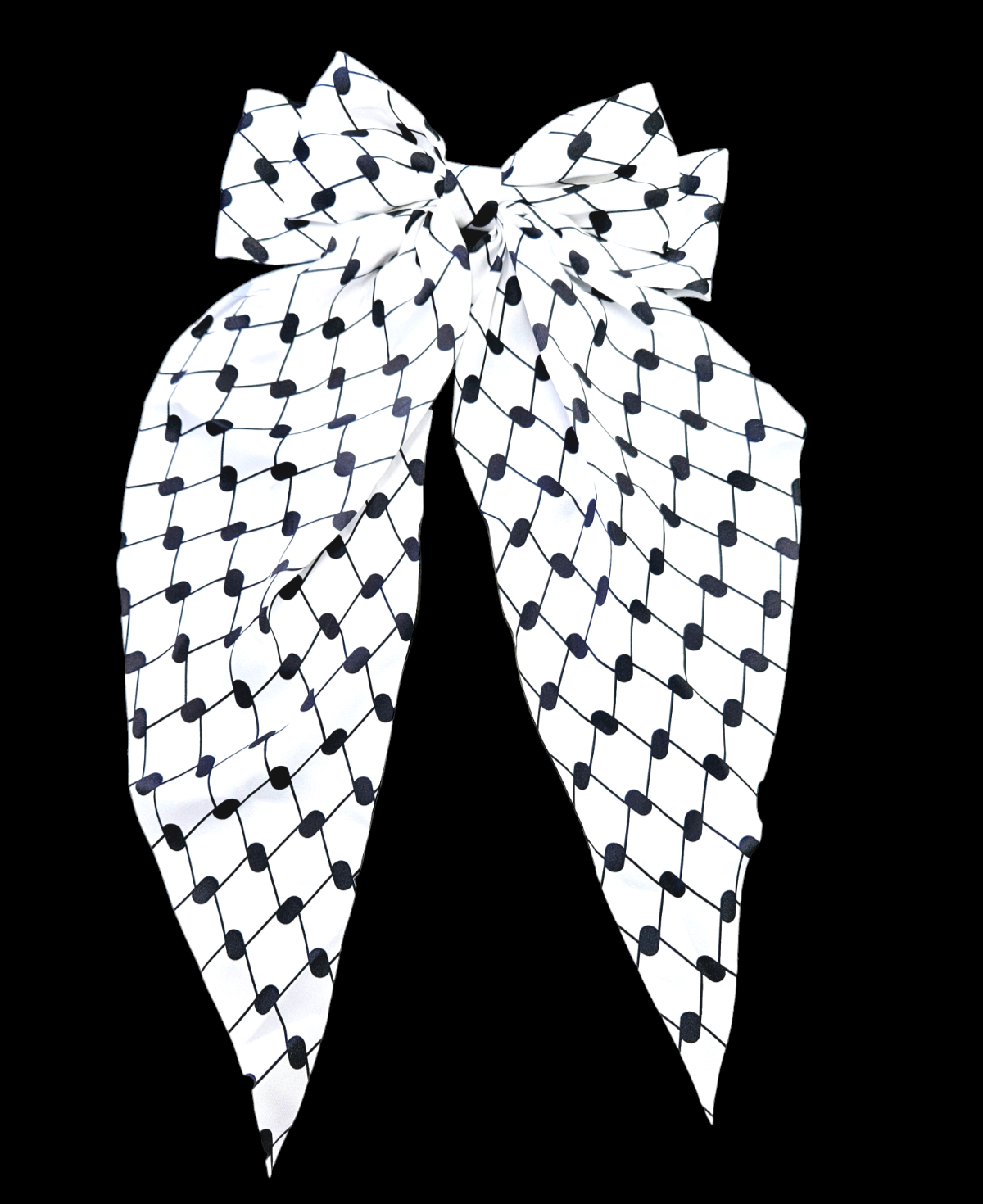 Keffiyeh Hatta Hair Accessories - Scrunchie Bow Headband Bonnet Long Bows - Habibi Heritage
