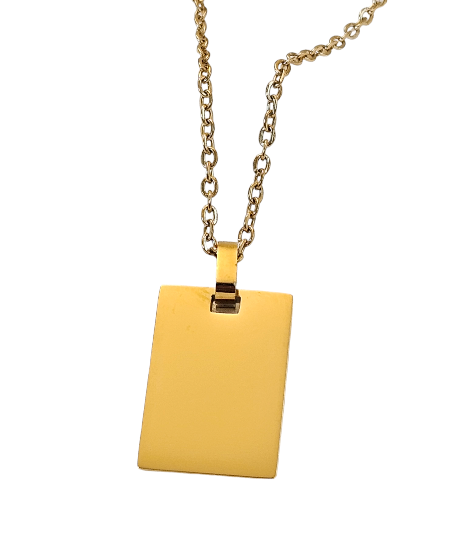 Rectangular Gold Blank Necklace