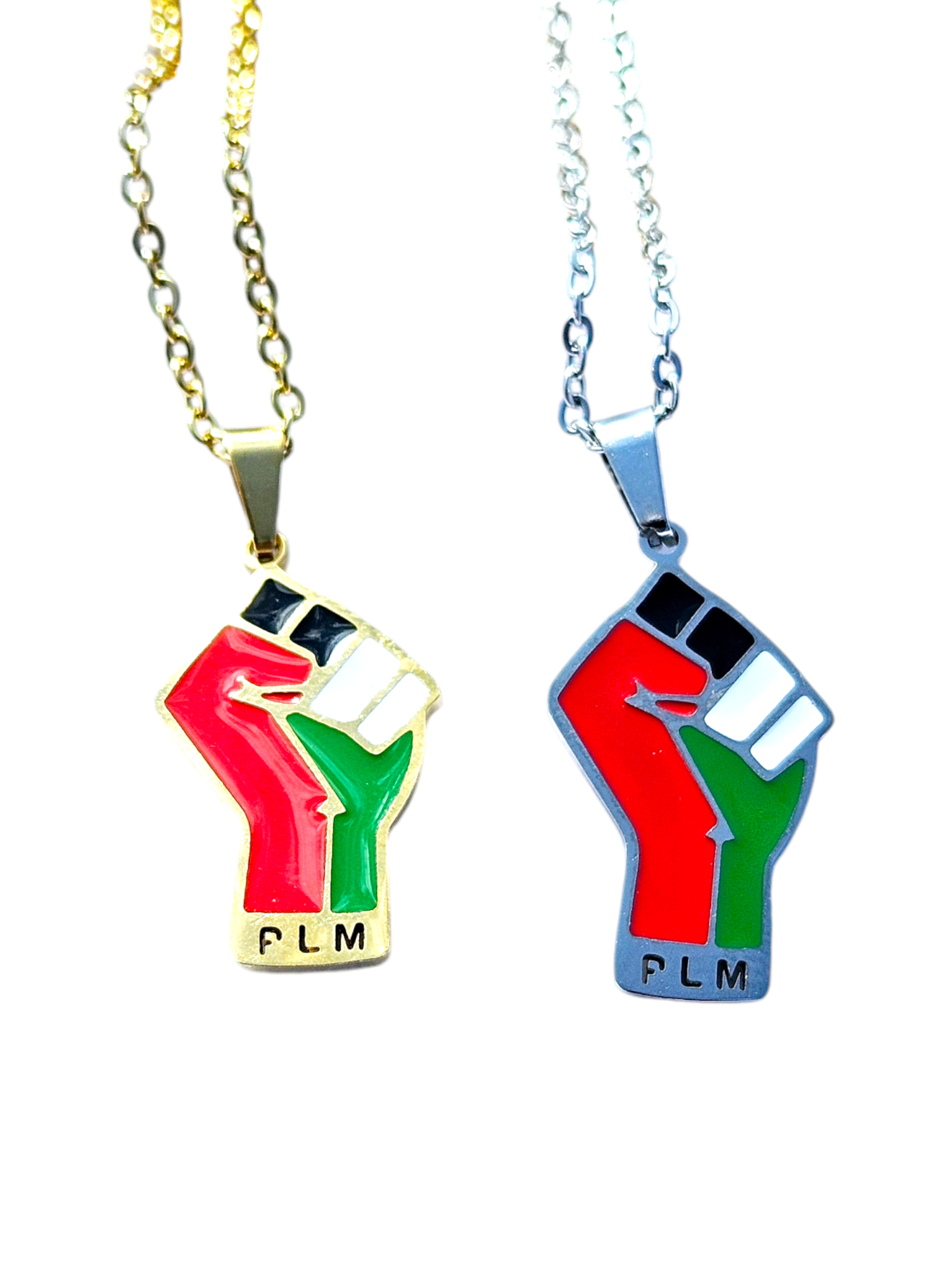 Palestine Fist PLM Pendent Necklace