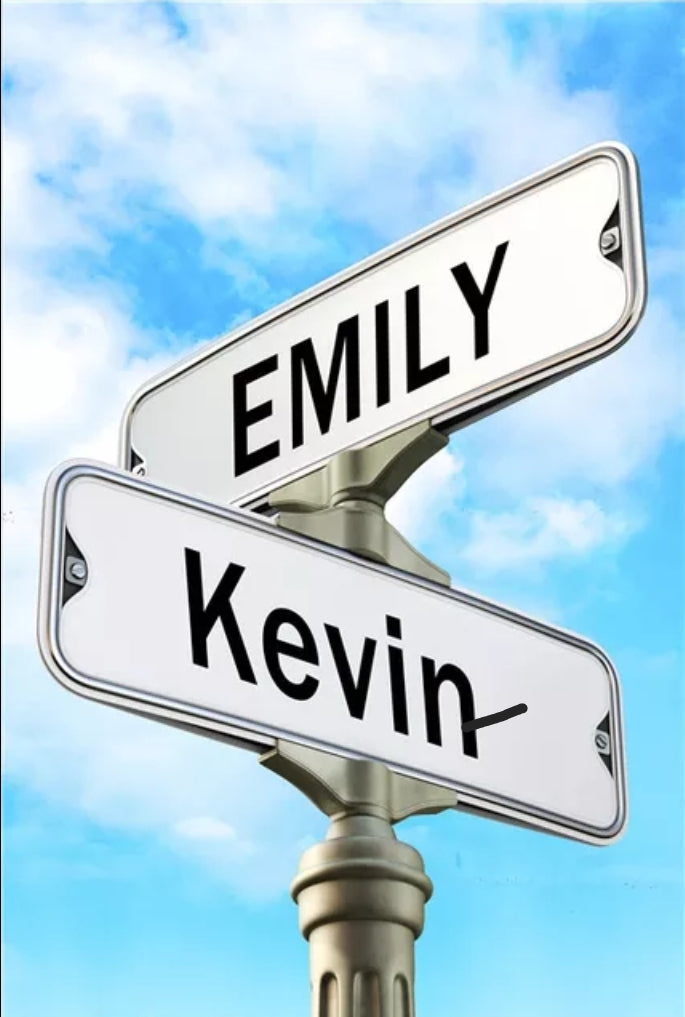 Intersection Street Sign Customized Canvas Print - Habibi Heritage