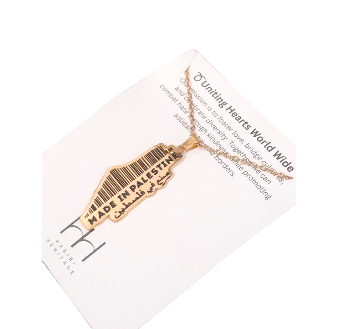 Made in Palestine Necklace - Habibi Heritage