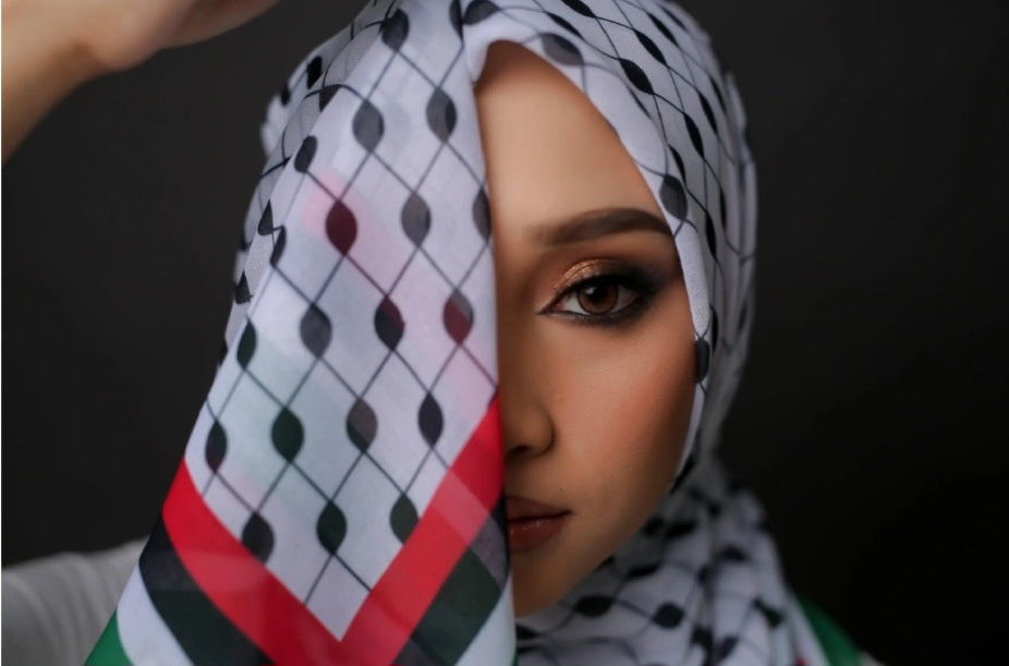 Palestine Keffiyeh Scarf - Lightweight - 65x28 Inches - Habibi Heritage