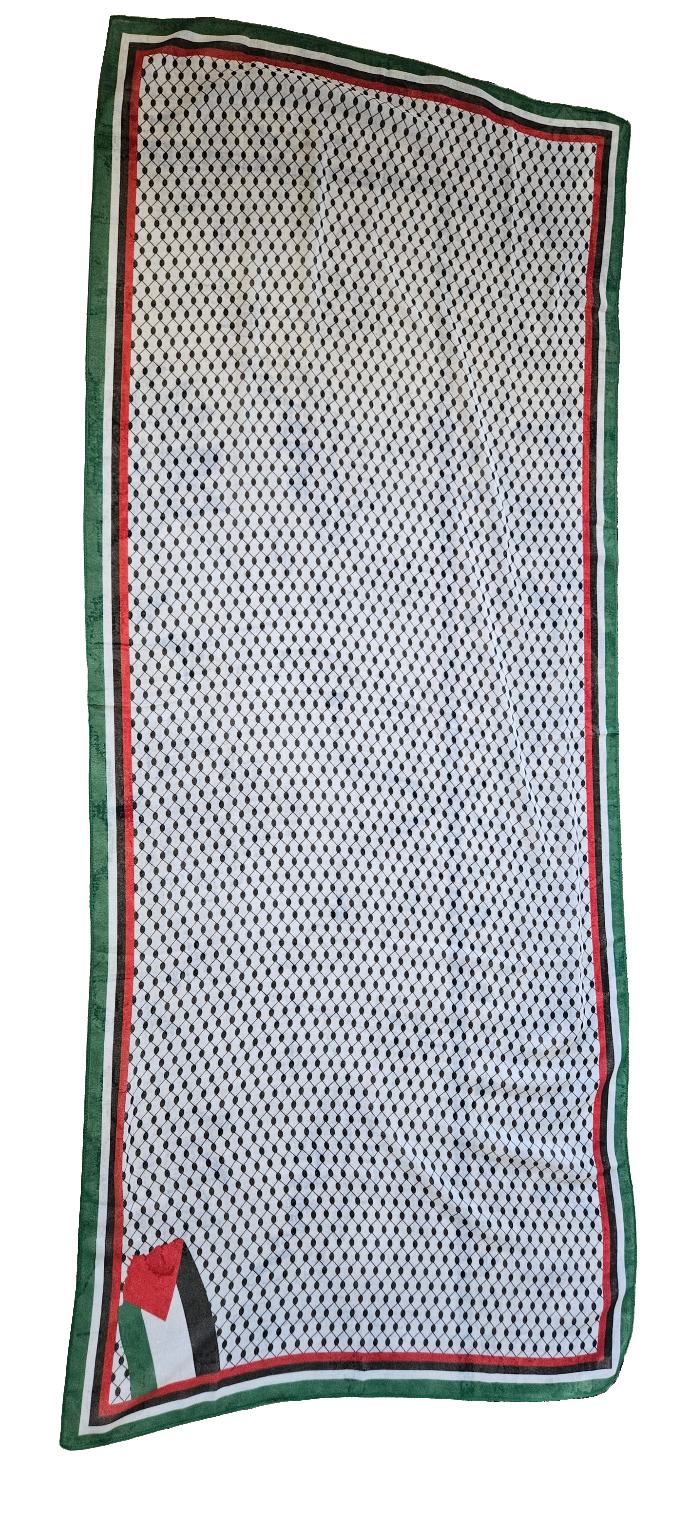 Palestine Keffiyeh Scarf - Lightweight - 65x28 Inches