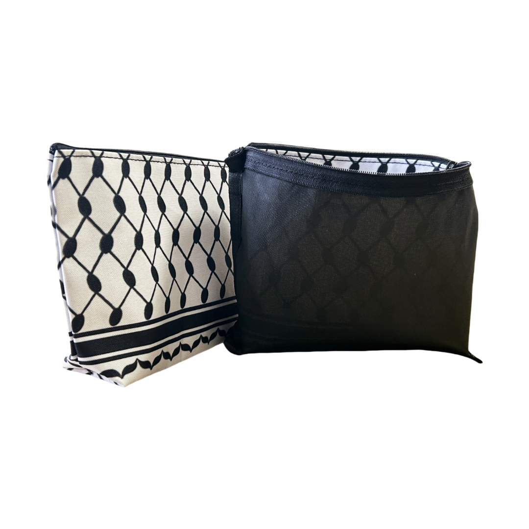 Palestine Keffyeh Pattern Makeup Bag with Zipper / Pencil Pouch / Cosmetic Bag