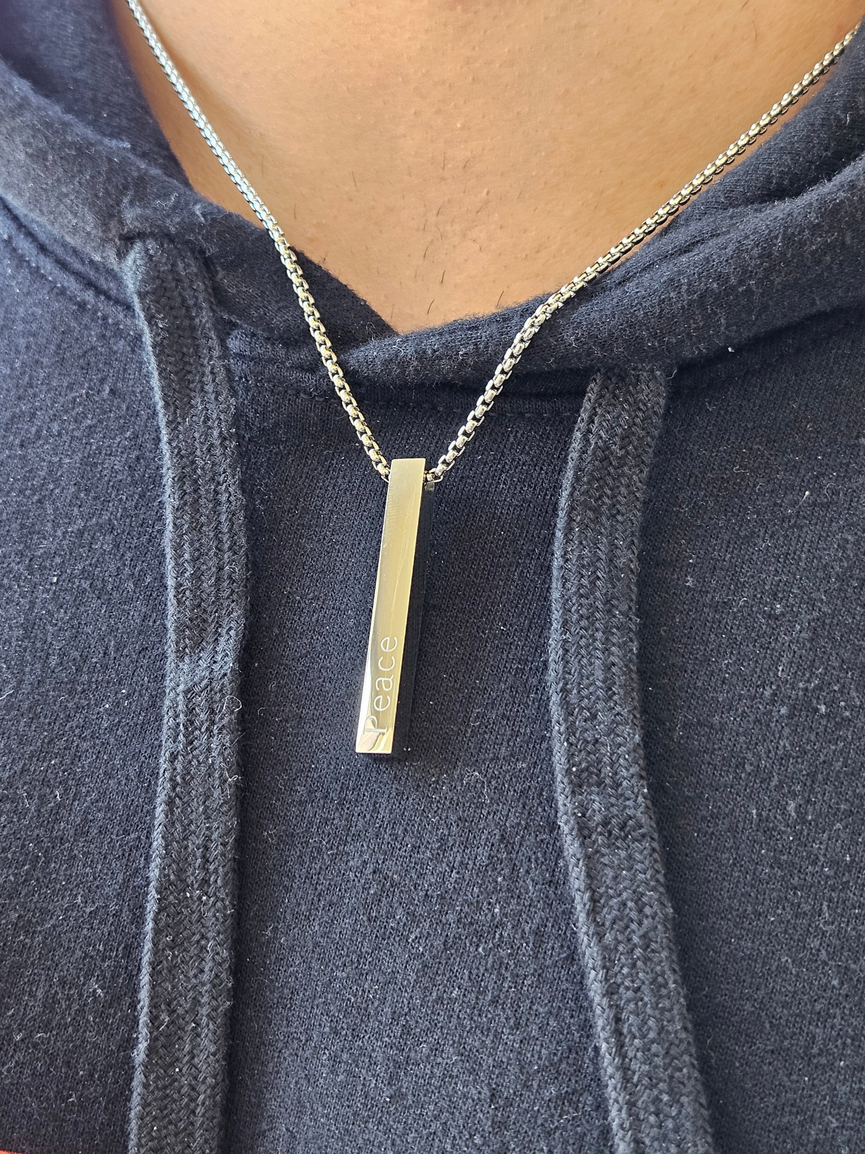 Peace سلام (Salaam) Bar Necklace - Habibi Heritage