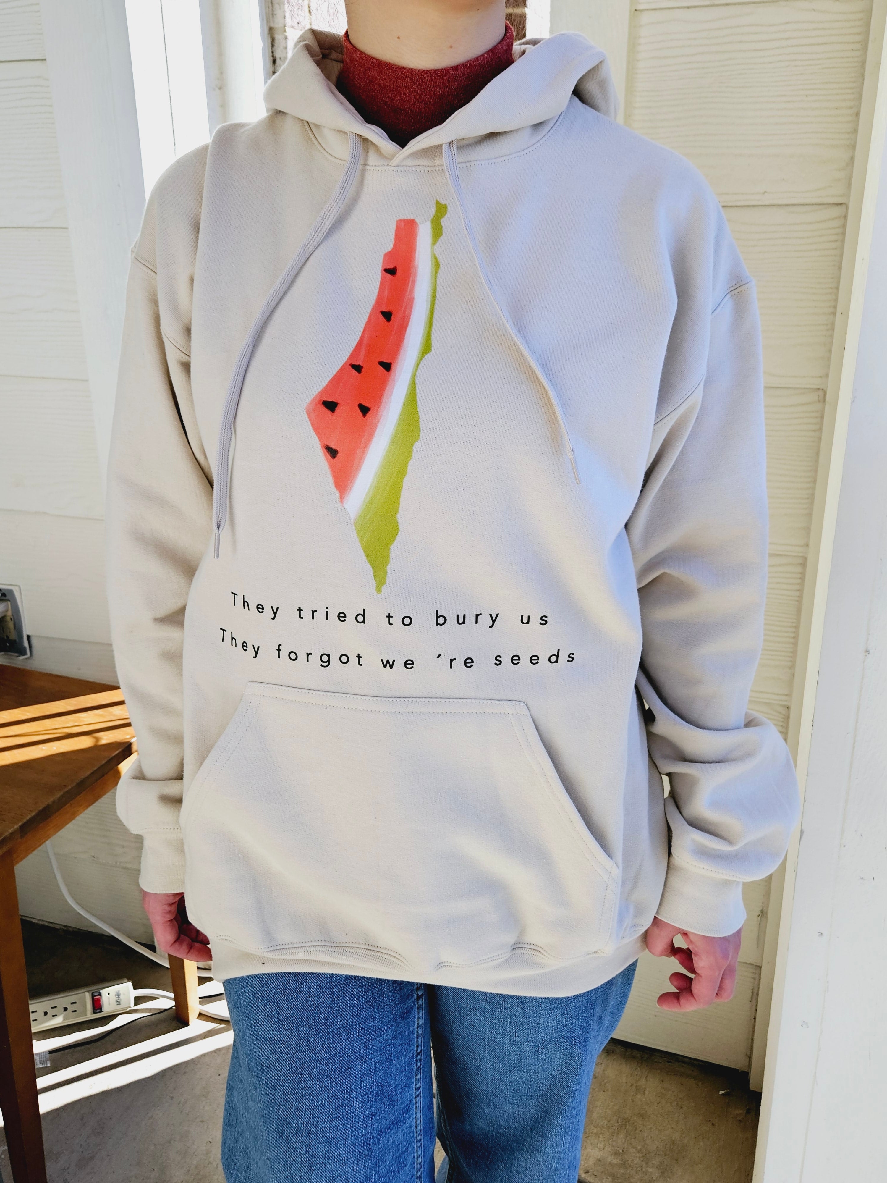 Palestine Watermelon Seeds Hoodie - They Tried to Bury Us... Kids & Adults sizes - Habibi Heritage