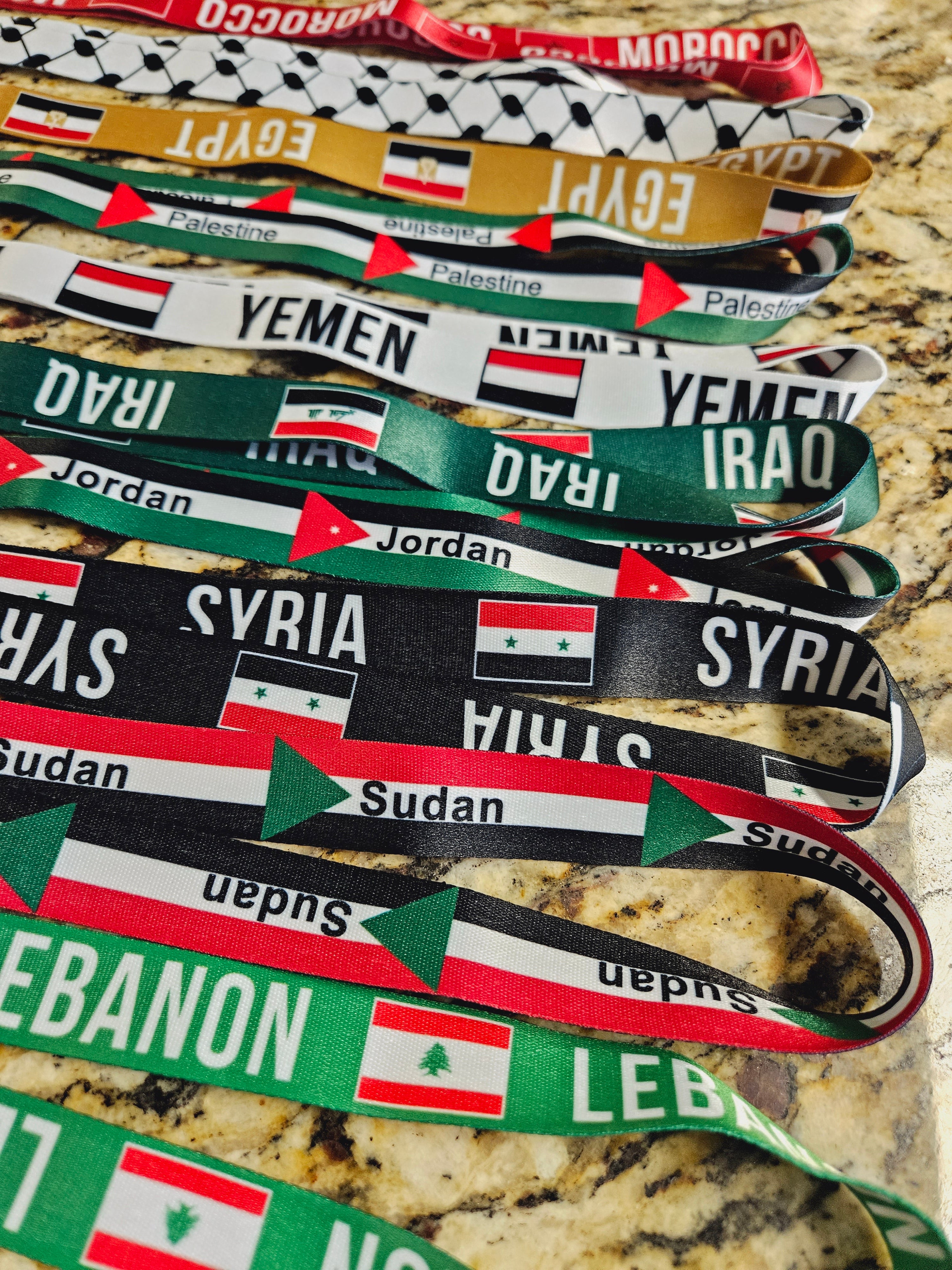 Lanyard - Country Key Holder / Badge Holder / ID Holder - Habibi Heritage