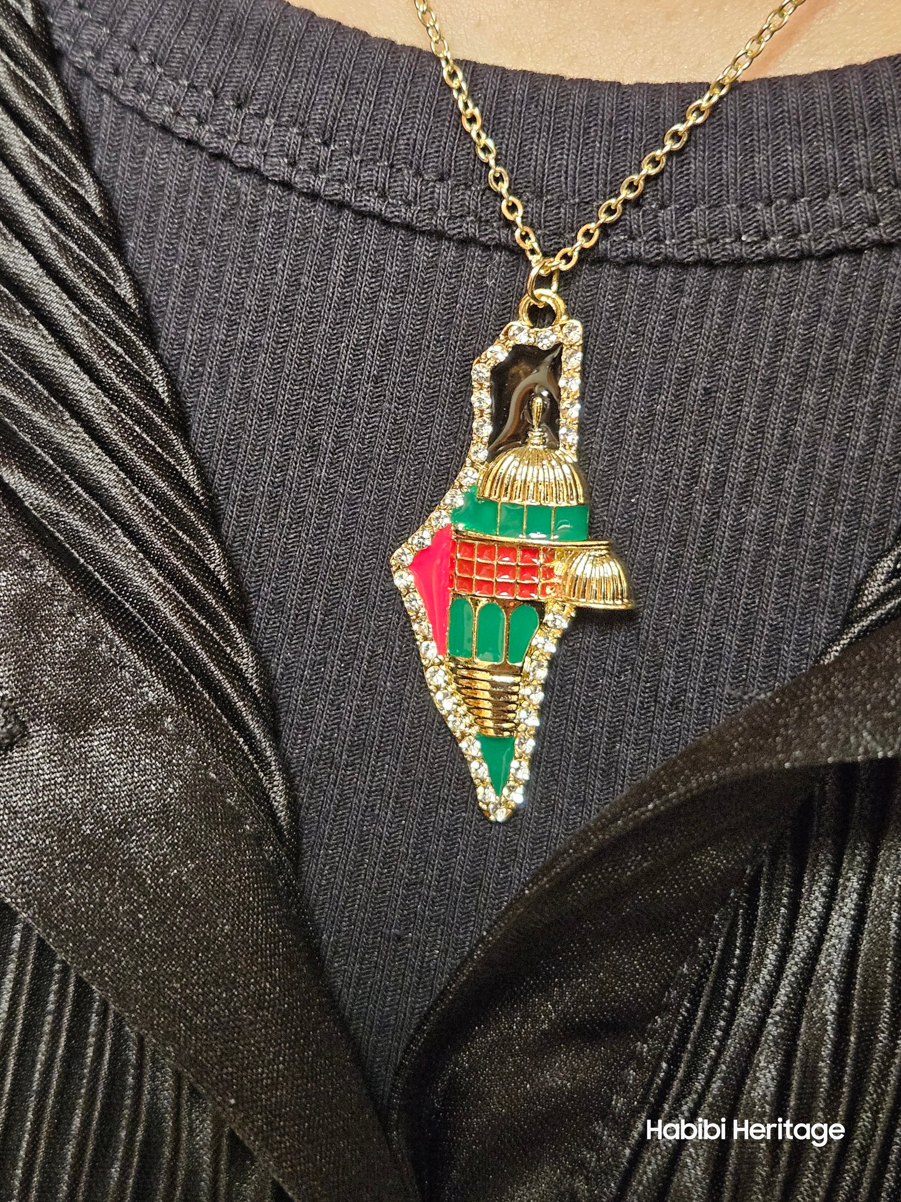 Palestine Quds 3D Necklace - Habibi Heritage