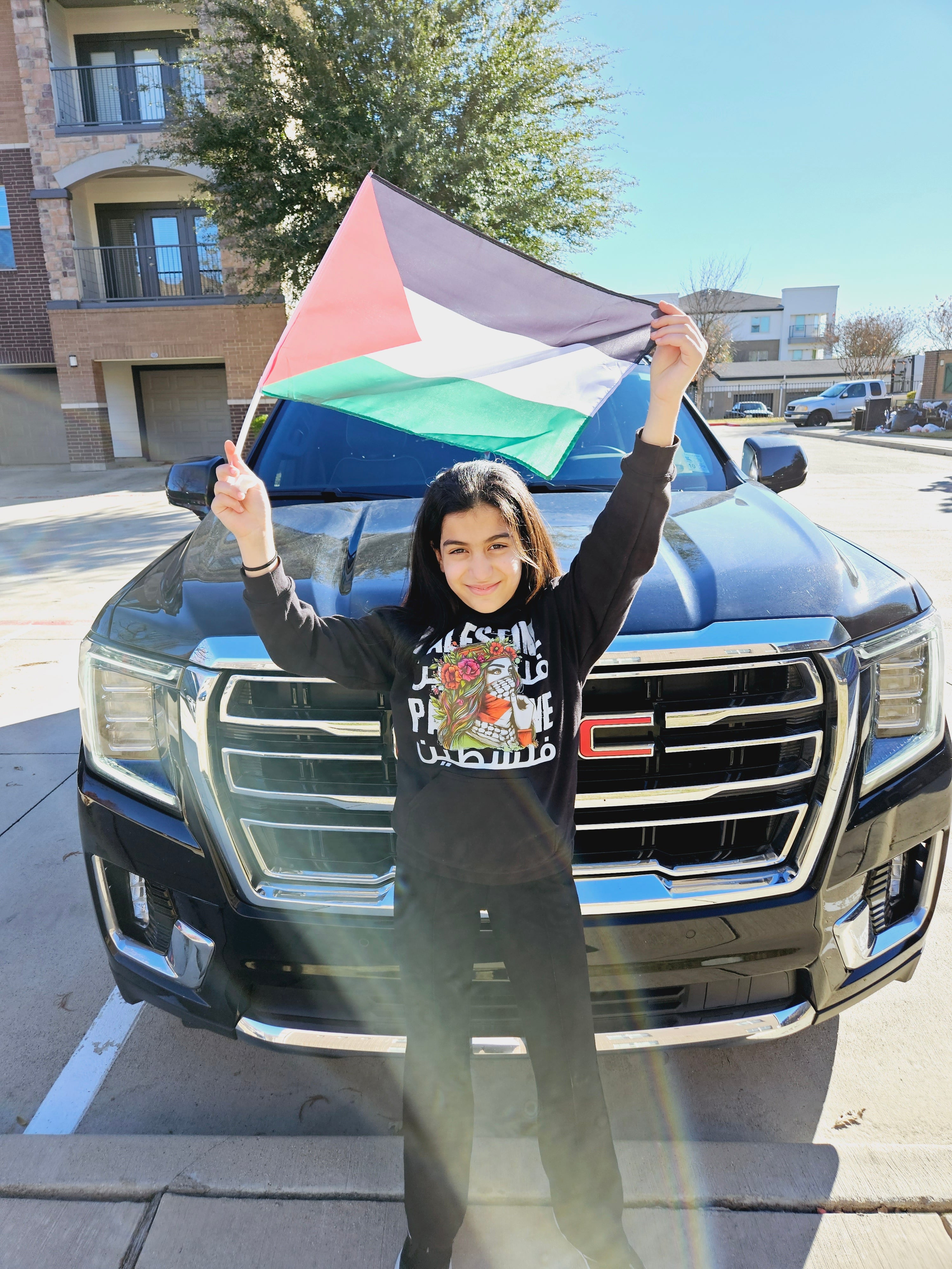 Palestine Flag for Car Window 12x18in Window Clip - Habibi Heritage