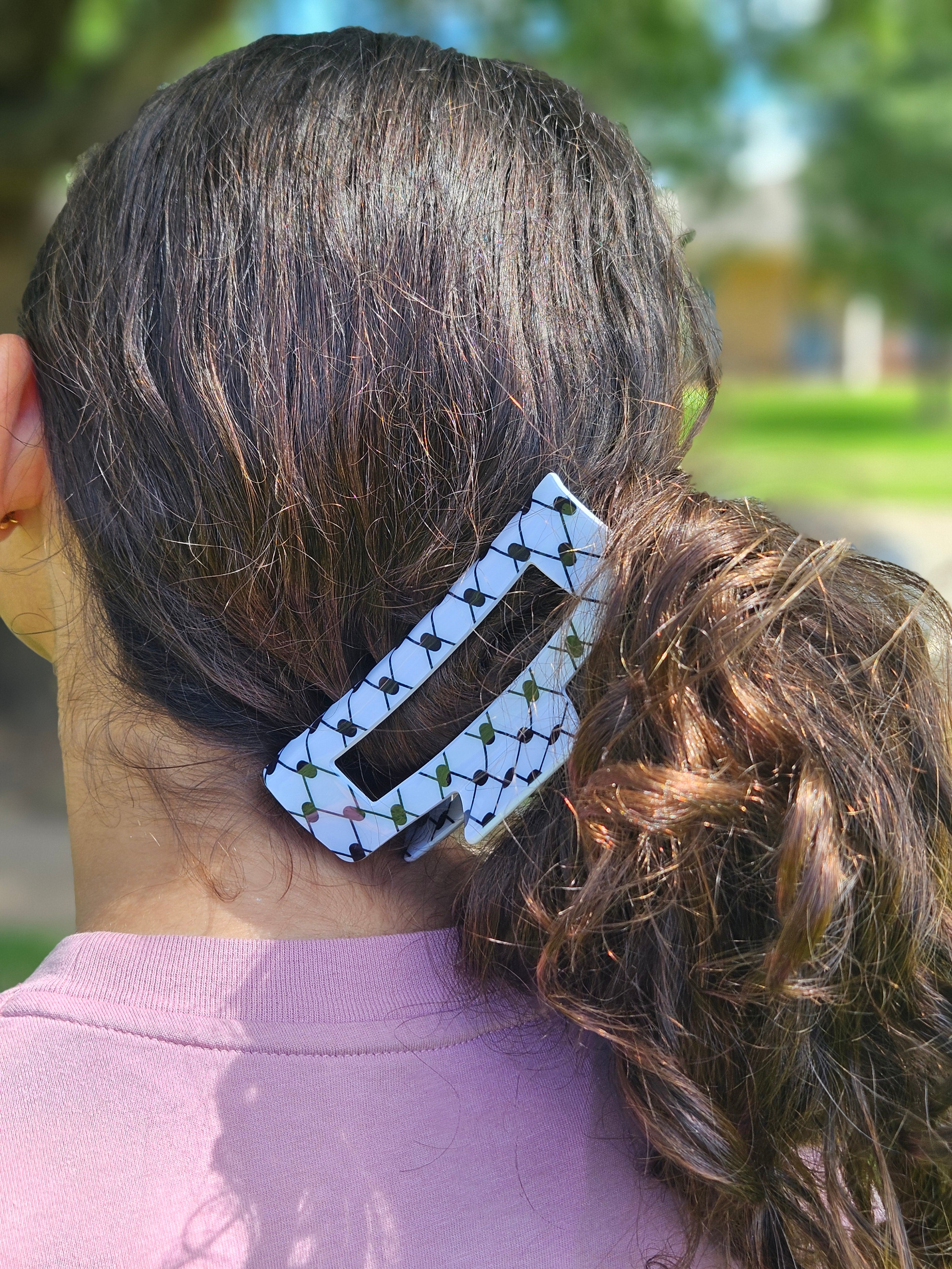 Keffiyeh Hair Clip Large Hatta kufiya Hair Claw