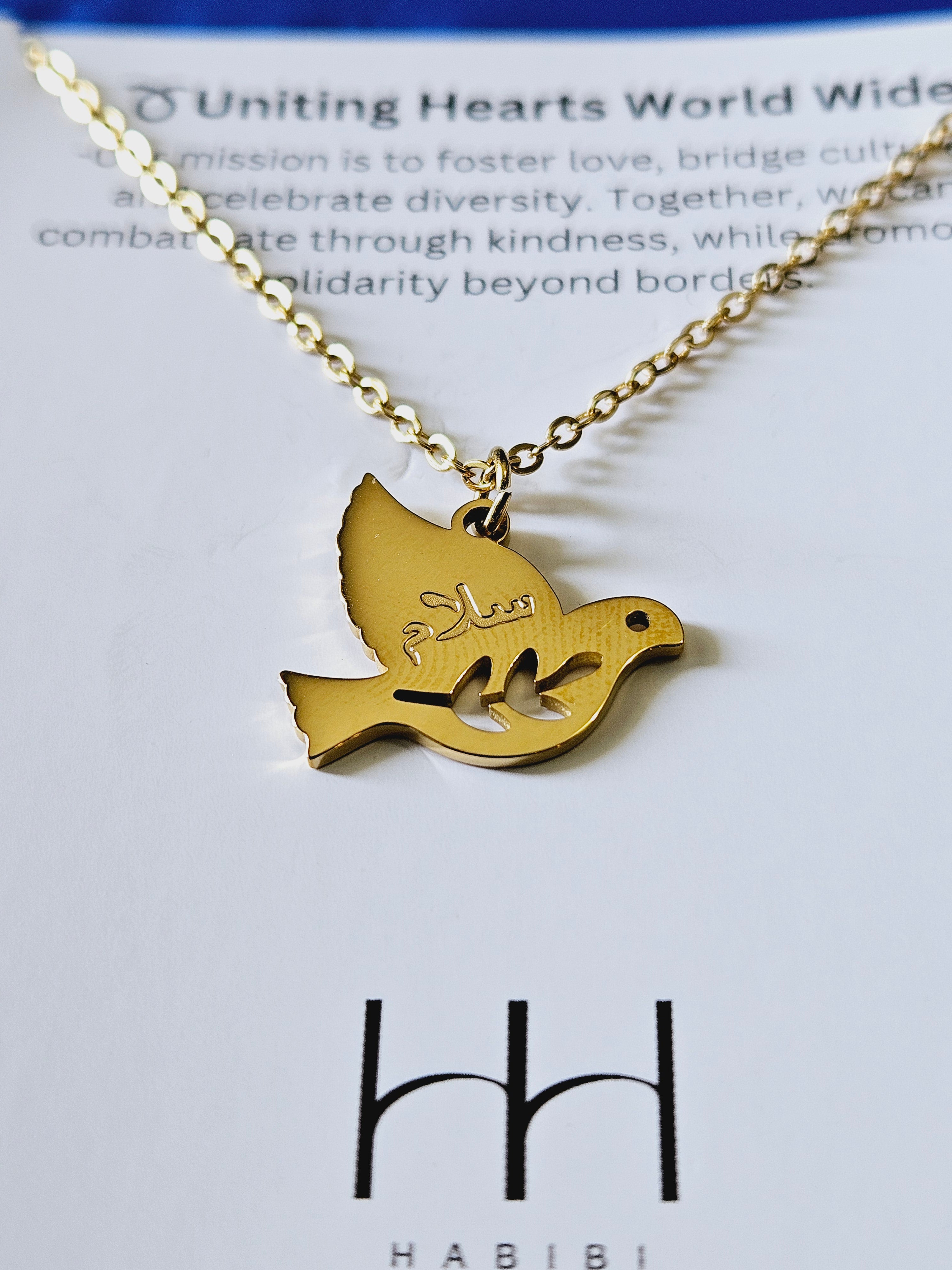 Peace Bird Necklace - Salaam - Habibi Heritage