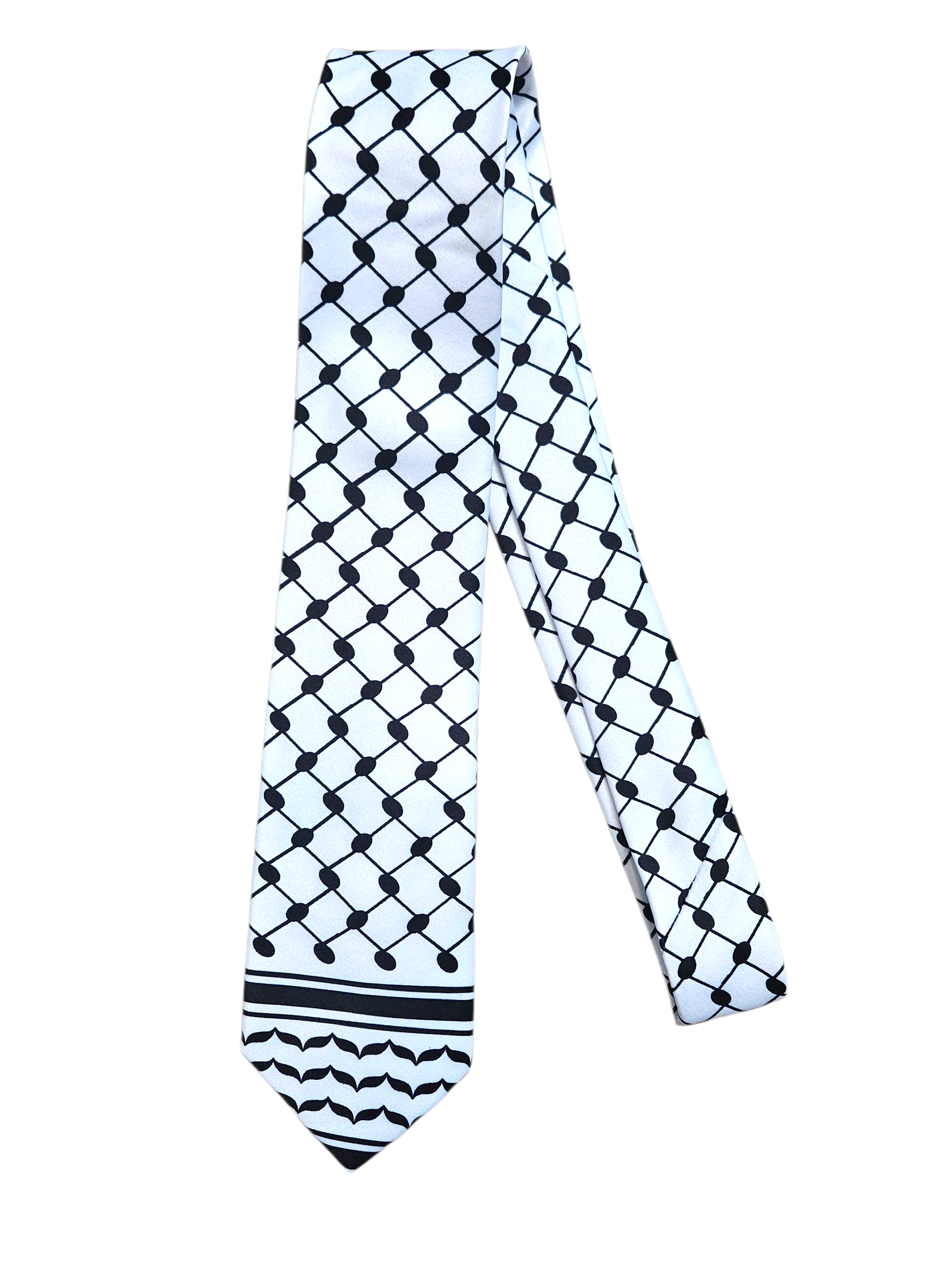 Palestinian Keffiyeh Tie - Polyester Neck Tie - 2 Kufiya Pattern Options Available