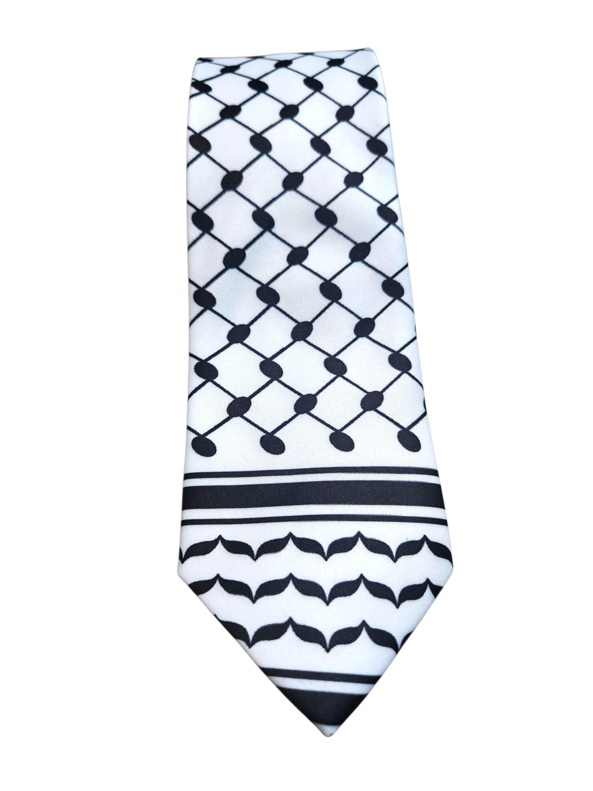 Palestinian Keffiyeh Tie - Polyester Neck Tie - 2 Kufiya Pattern Options Available