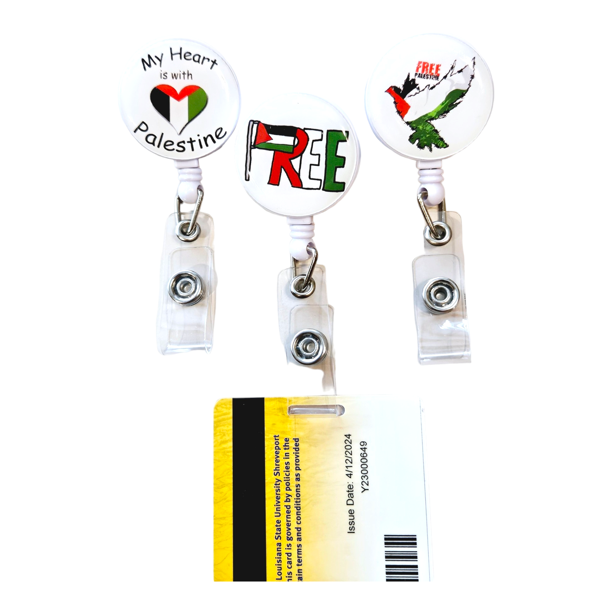 Palestine Retractable Badge Holders ID Card Holder Reels