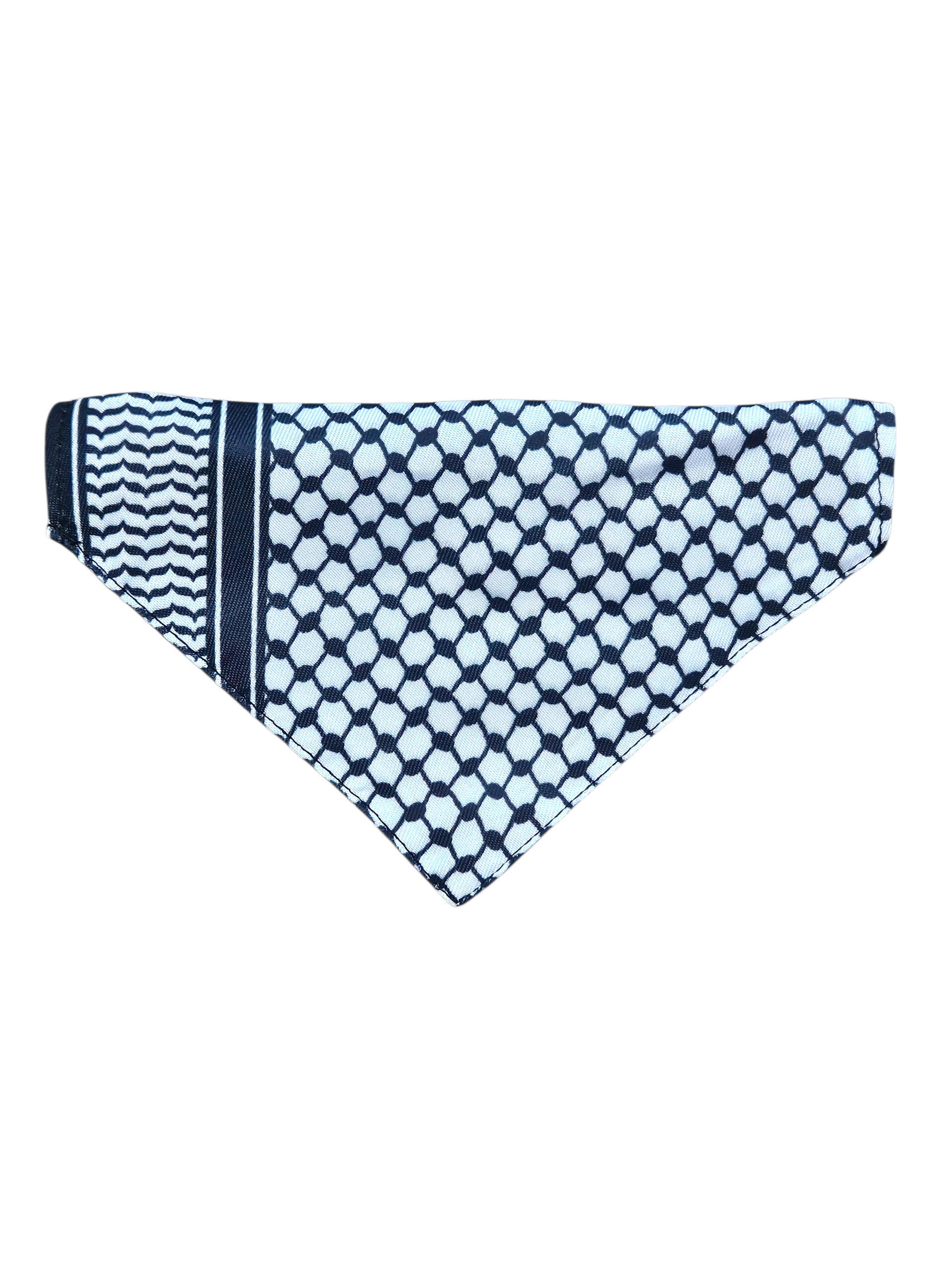 Keffiyeh Printed Pet Scarf - Adjustable Cat Bandana with Secure Clip