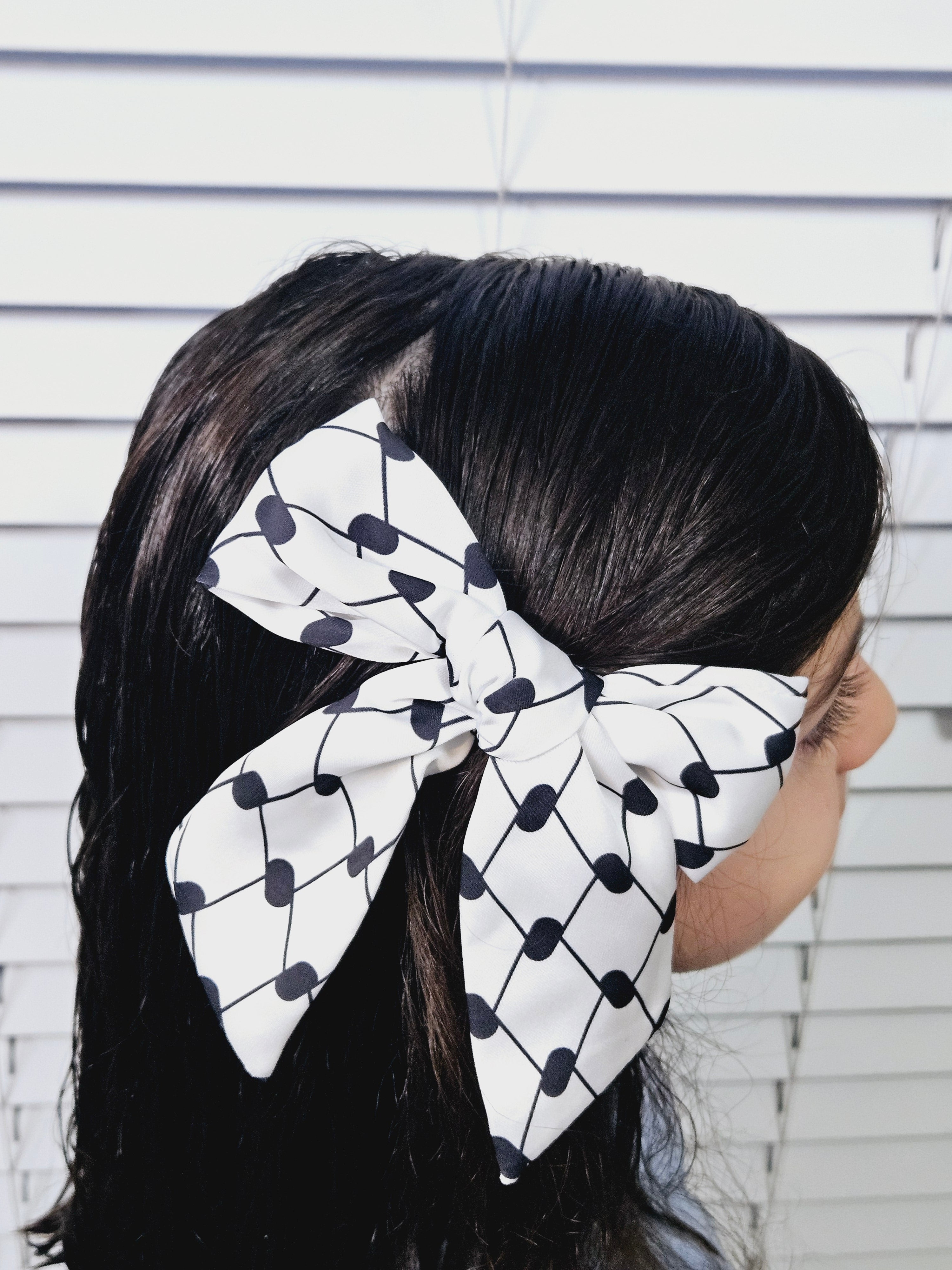 Keffiyeh Hatta Bow Hair Bows Accessory Bow with Tail - Habibi Heritage