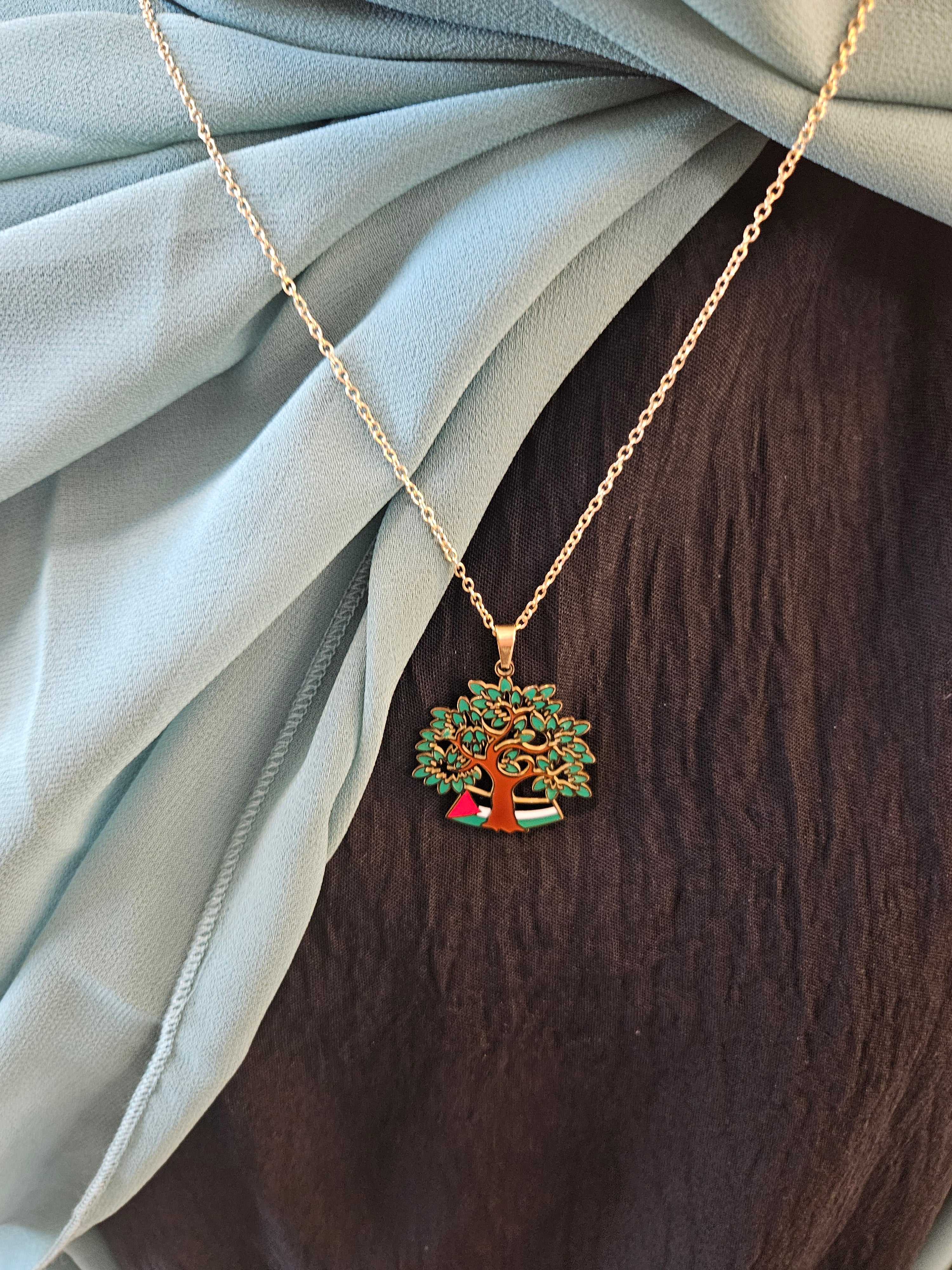Palestine Olive Tree Necklace