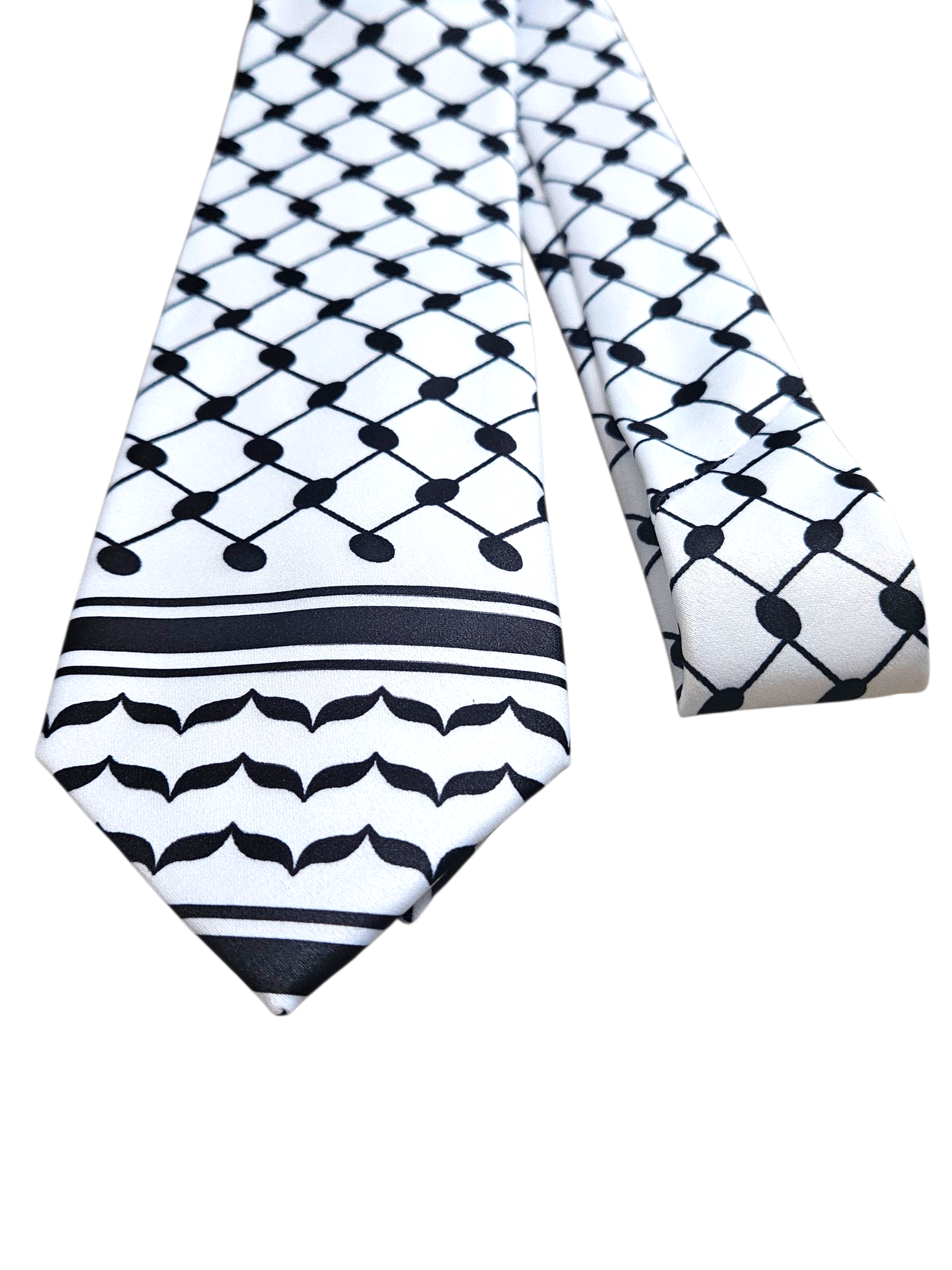 Palestinian Keffiyeh Tie - Polyester Neck Tie - 2 Kufiya Pattern Options Available