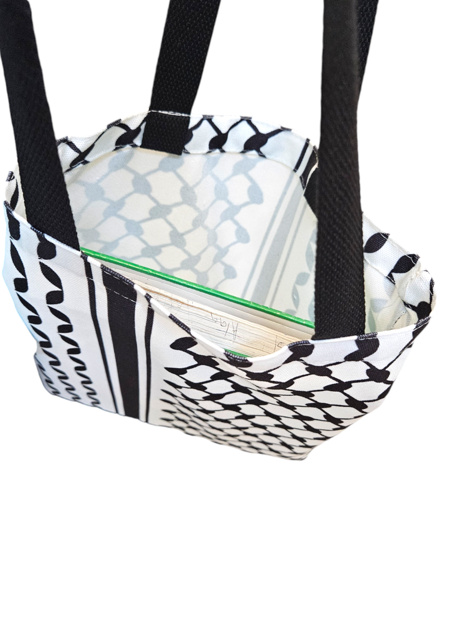 Keffiyeh Pattern Canvas Tote Bag – Double-Sided Design