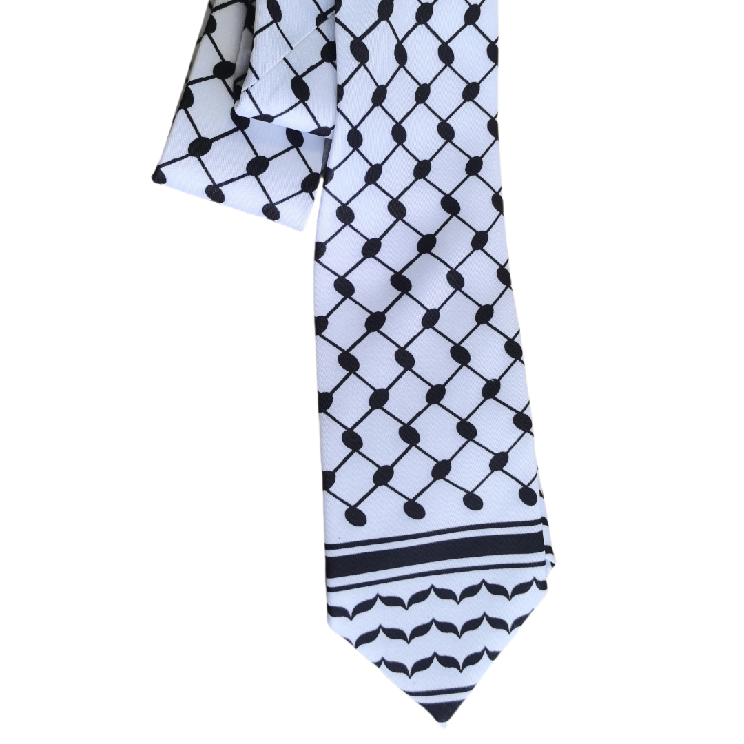 Palestinian Keffiyeh Tie - Polyester Neck Tie - 2 Kufiya Pattern Options Available
