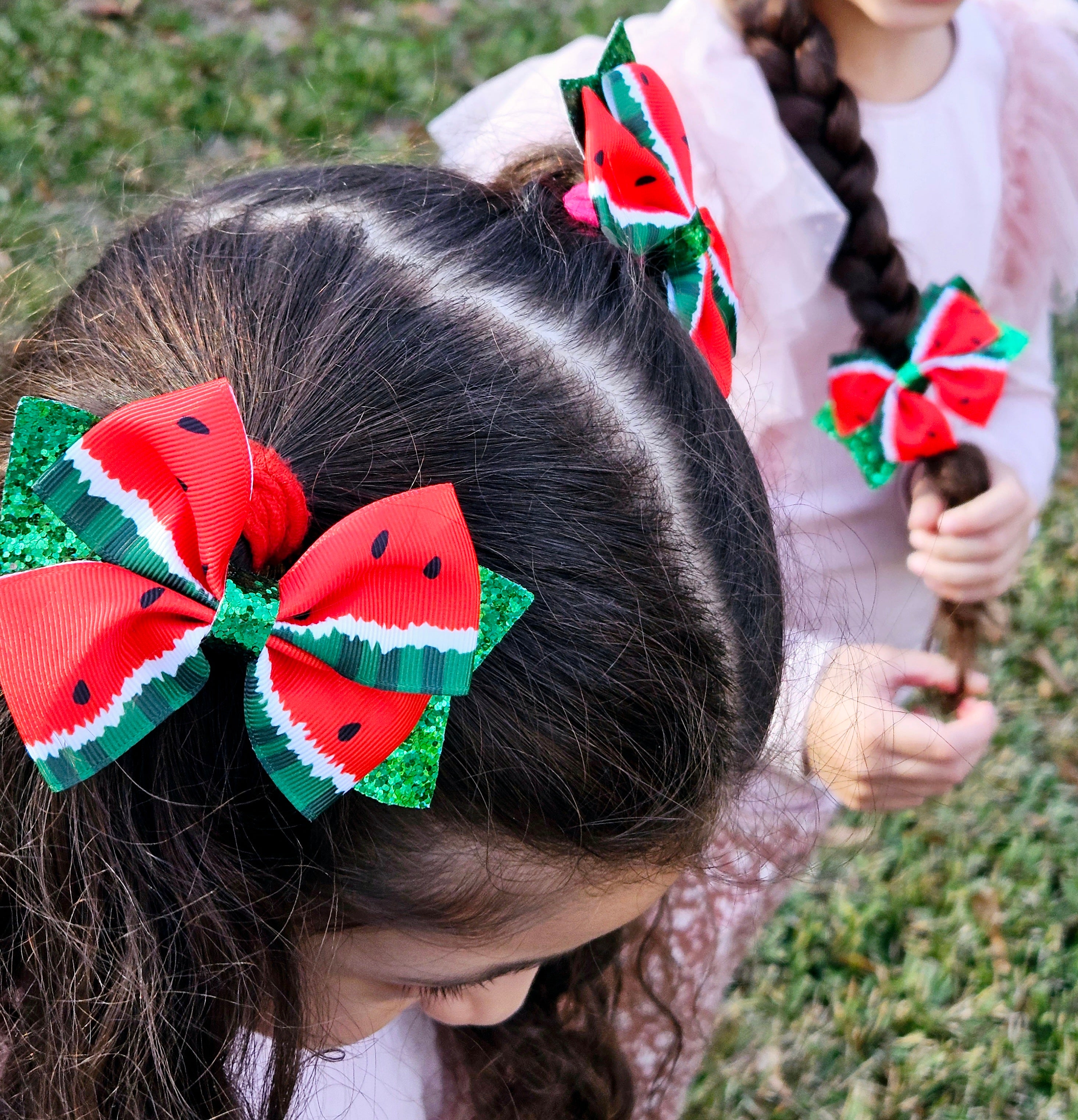 Watermelon Bow Hair Clips 2 pack - Habibi Heritage