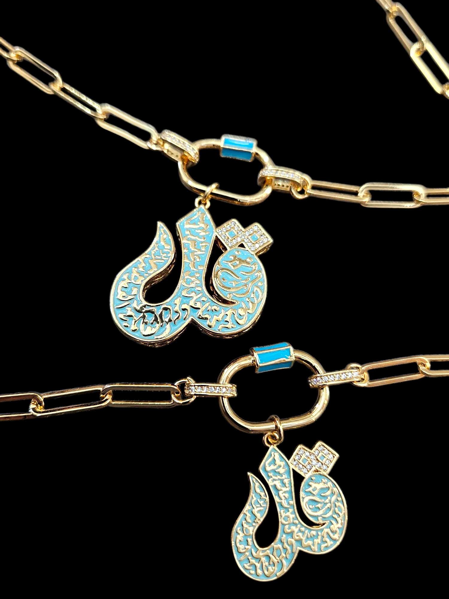 "Qul" Choker Necklace & Bracelet Set – 18K Gold Plated Elegance in Arabic - Islamic Jewelry Set