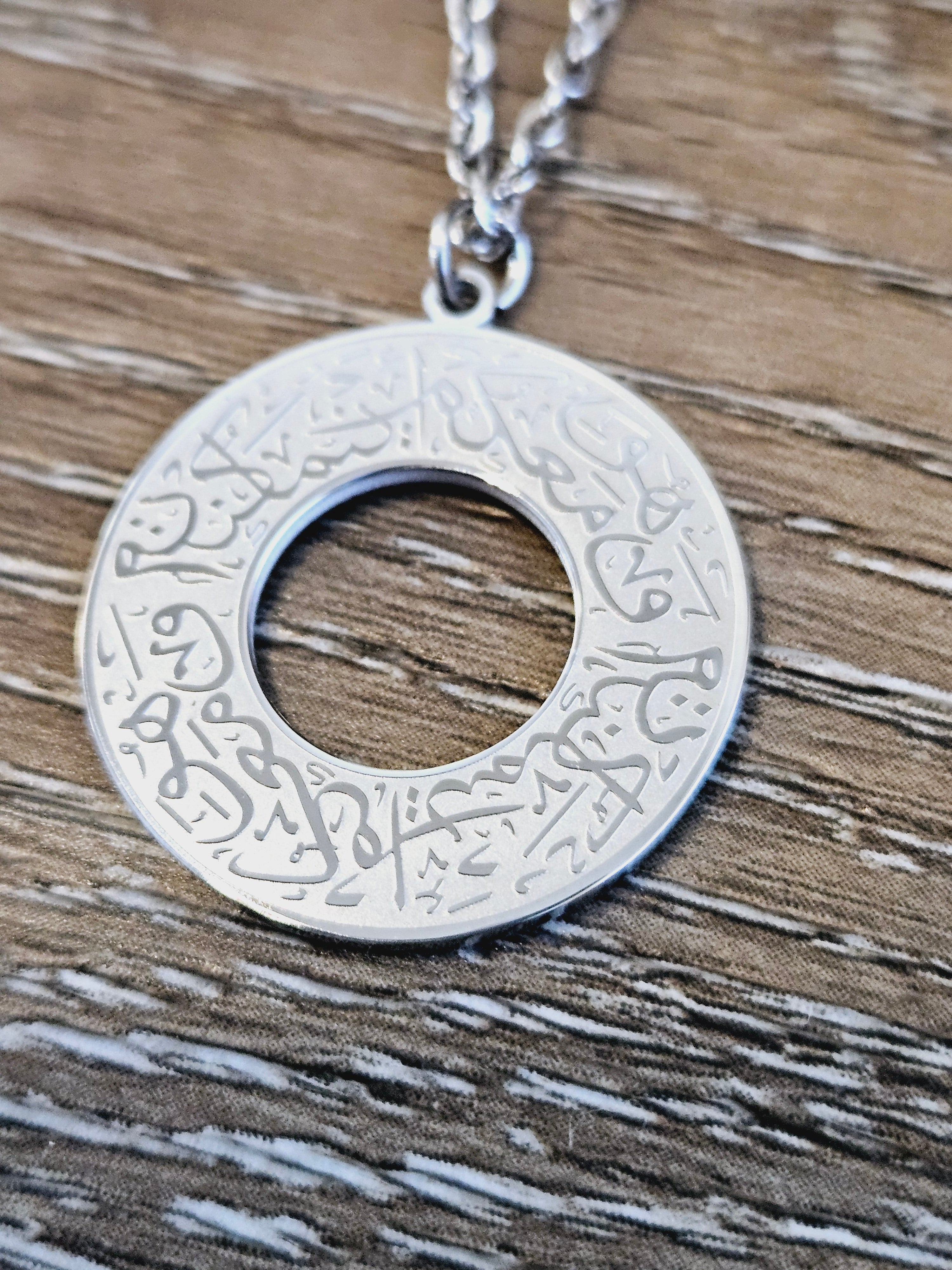 "God Is With You Wherever You Are" Round Necklace