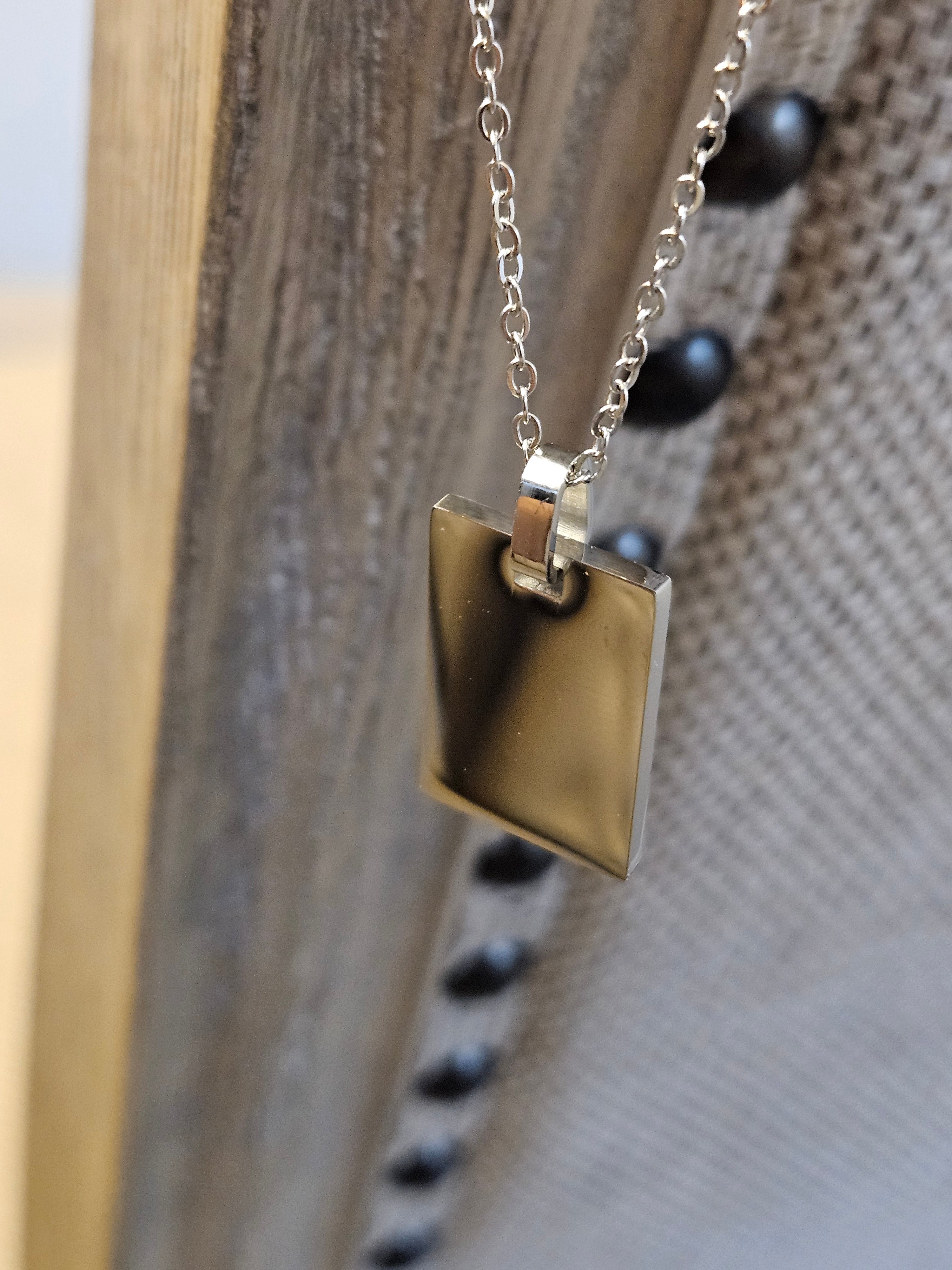 Rectangular Gold Blank Necklace