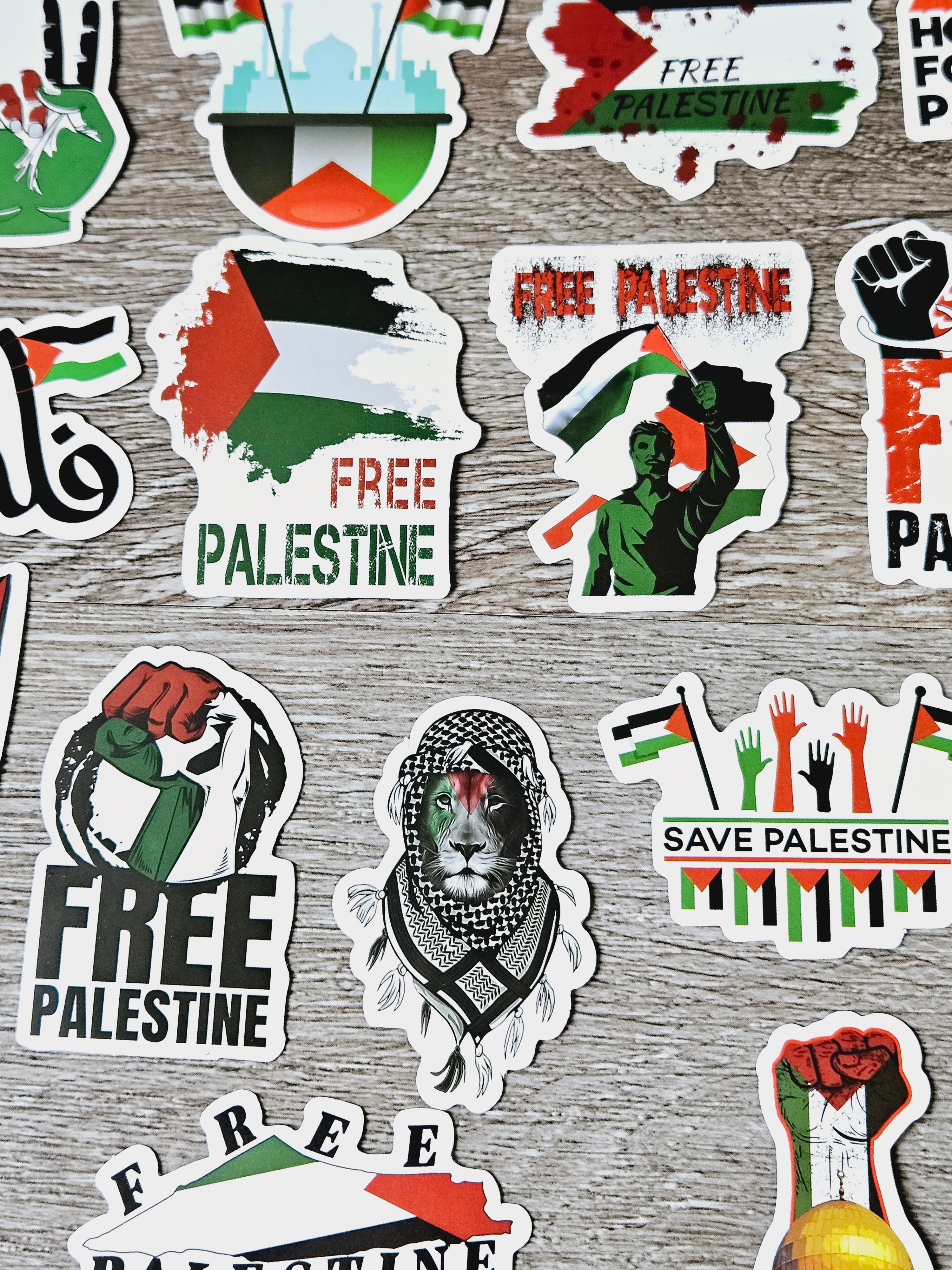Palestine Stickers - 50 pack Palestinian stickers decals vinyl waterproof - Habibi Heritage