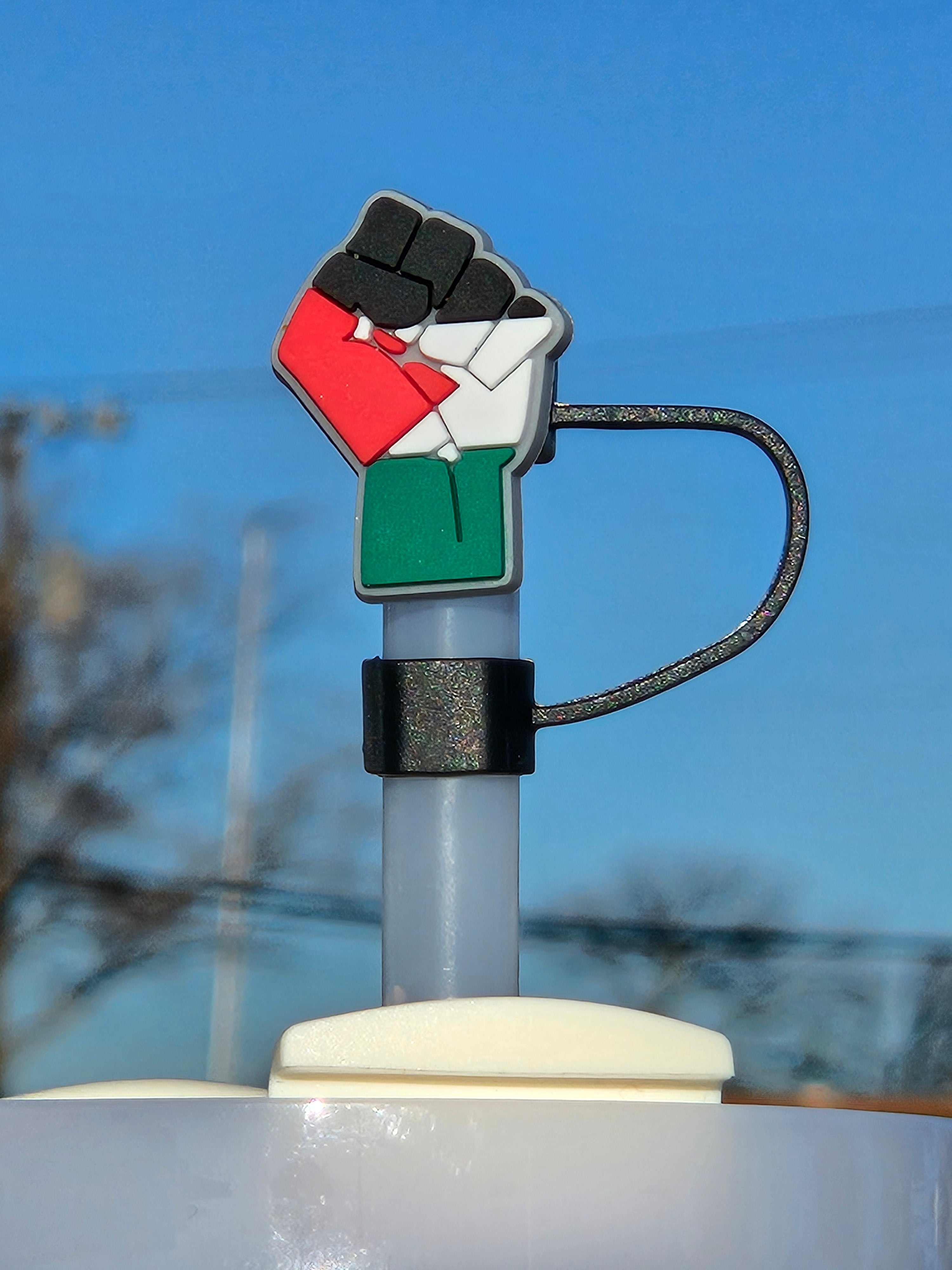 Palestine & Handala Straw Covers - 4 pack - 10mm/0.4in - Habibi Heritage