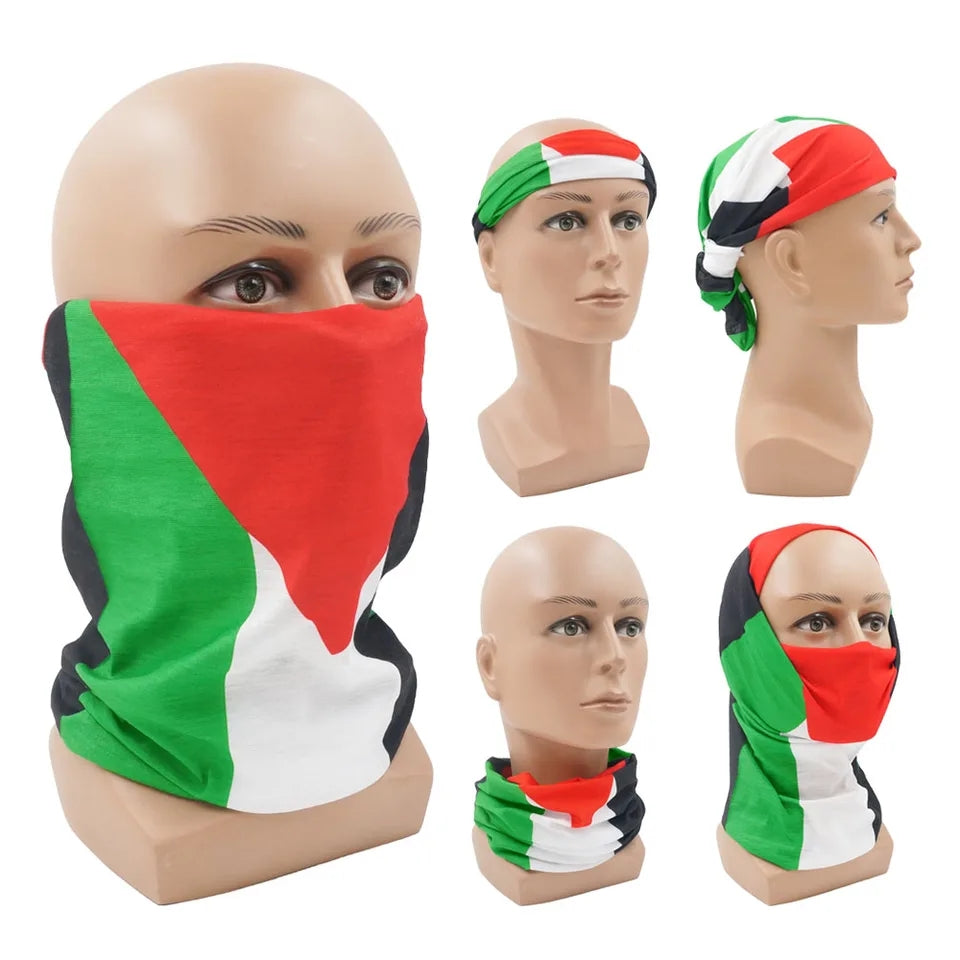 Palestine Multi Use Face Cover Headband Mask Bandana - Habibi Heritage