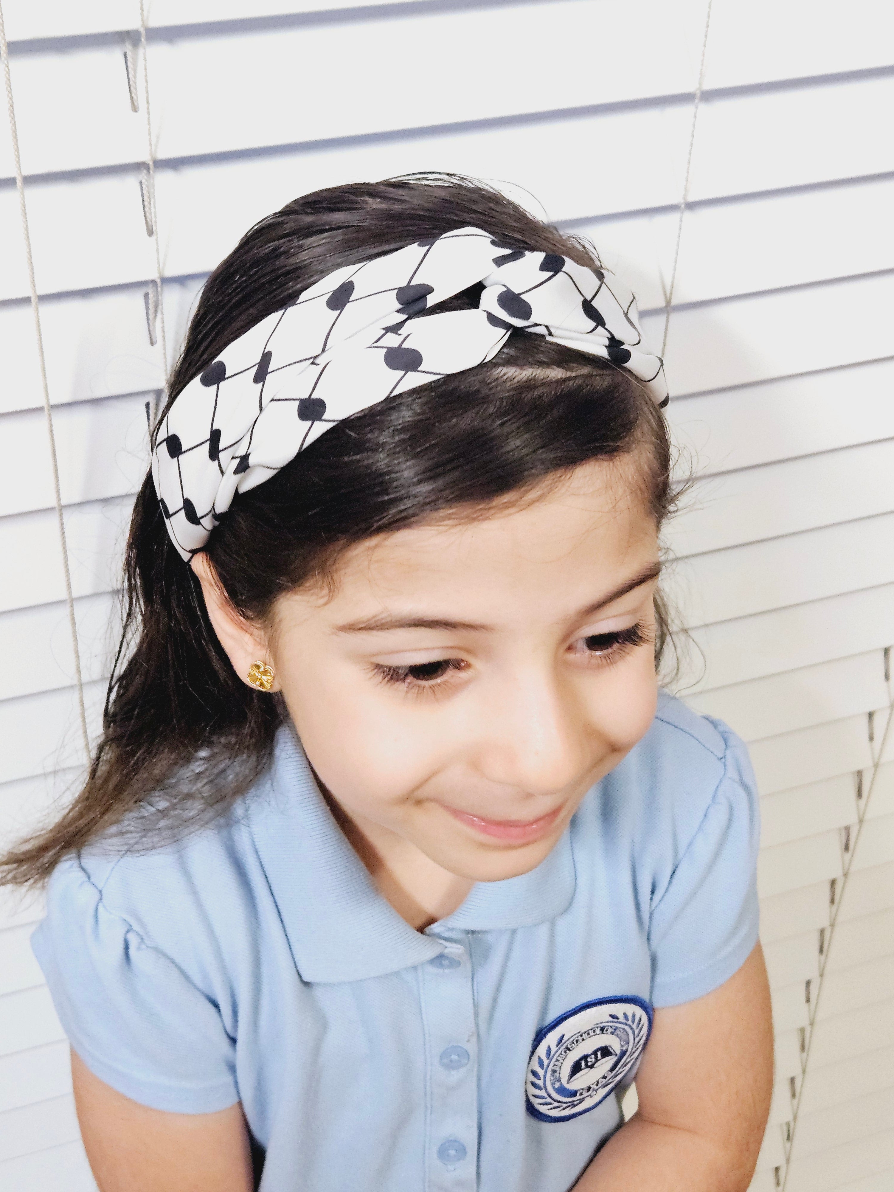 Keffiyeh Hatta Hair Accessories - Scrunchie Bow Headband Bonnet Long Bows - Habibi Heritage