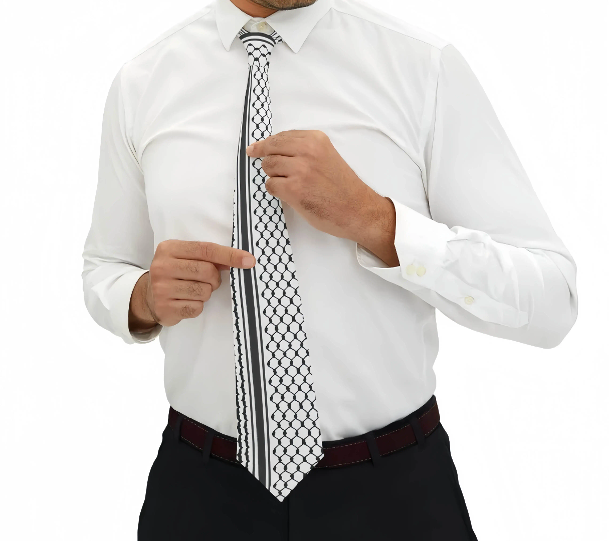 Palestinian Keffiyeh Tie - Polyester Neck Tie - 2 Kufiya Pattern Options Available