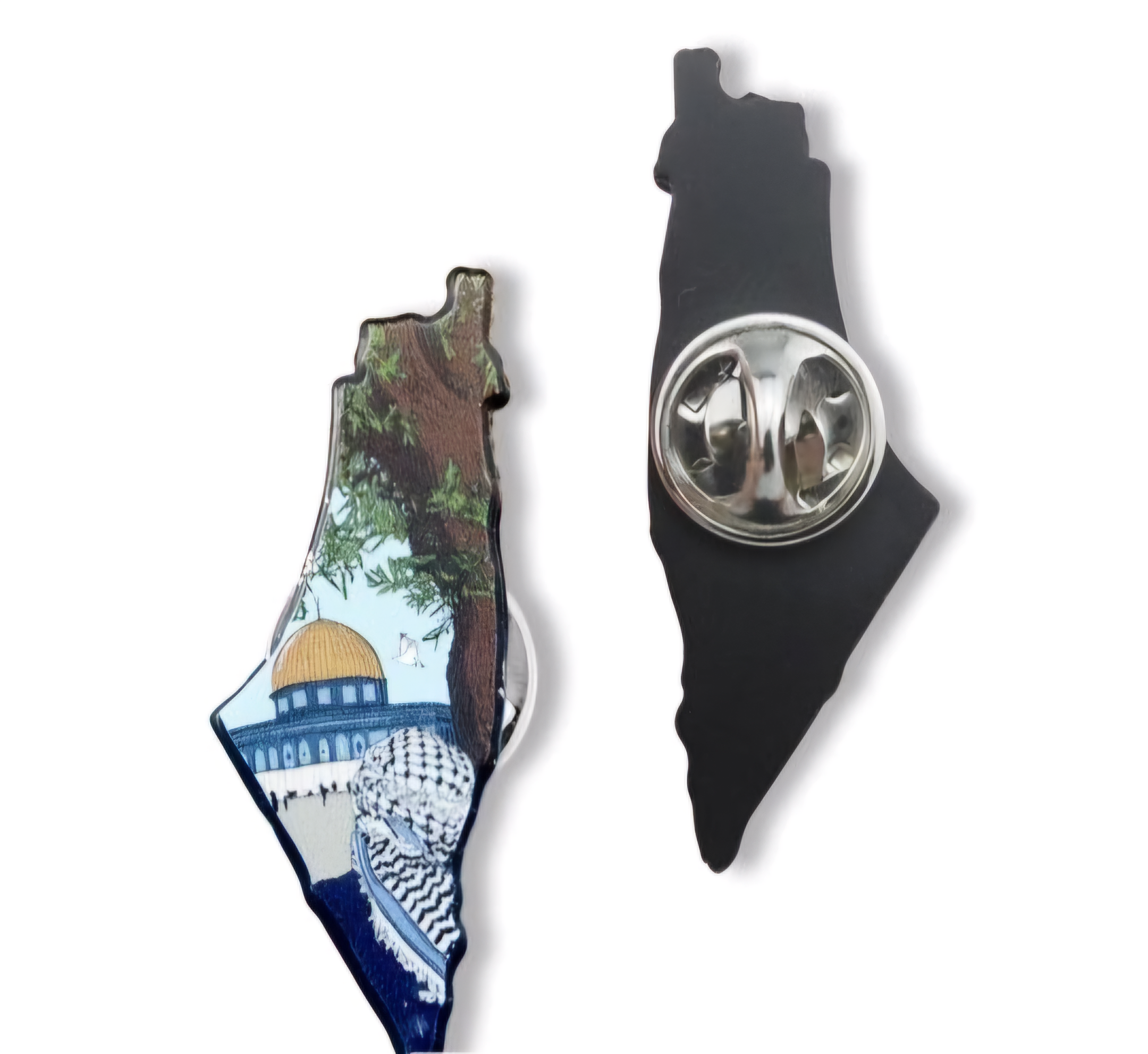 Palestinian Themed Pins / Lapels Stainless Steel Keffiyeh Handala Palestine Flag Pin
