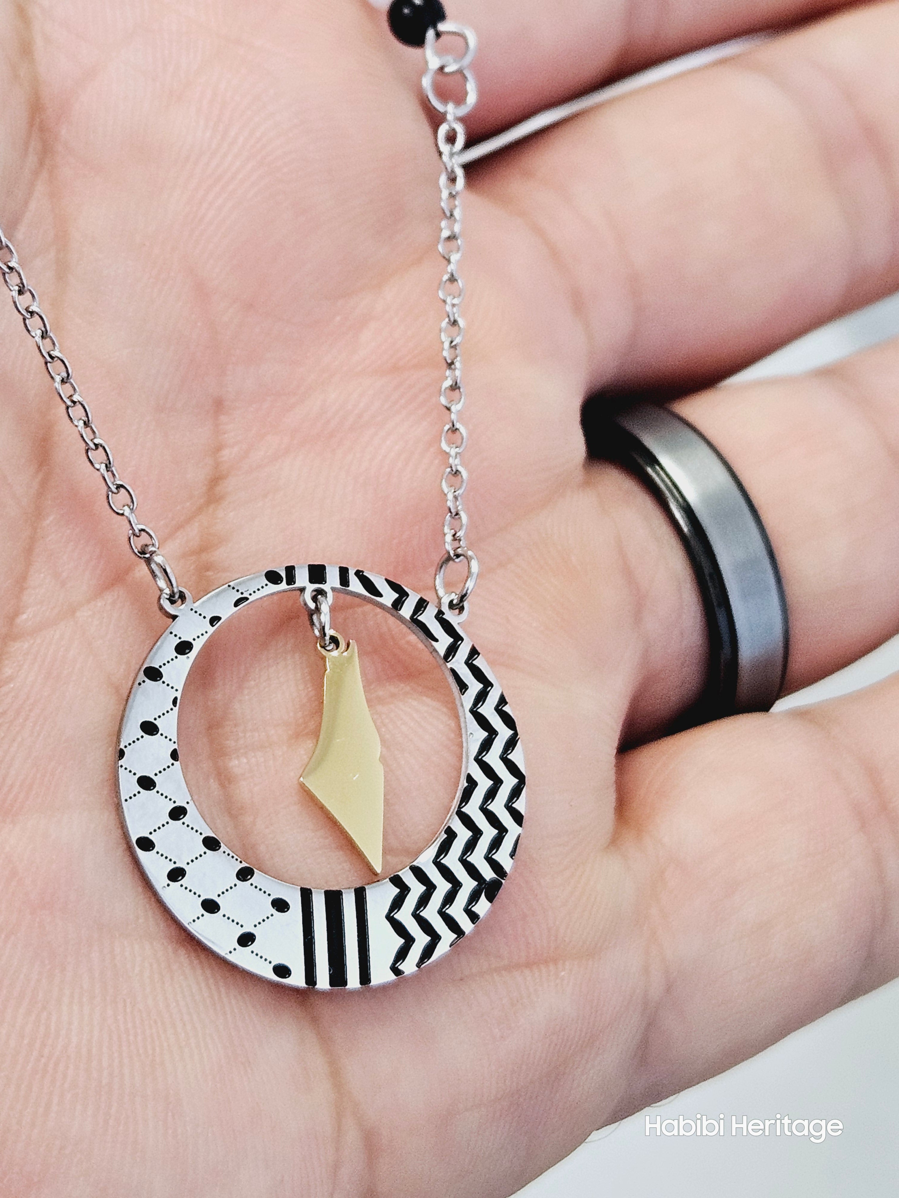 Long Palestine Keffiyeh Necklace - Habibi Heritage