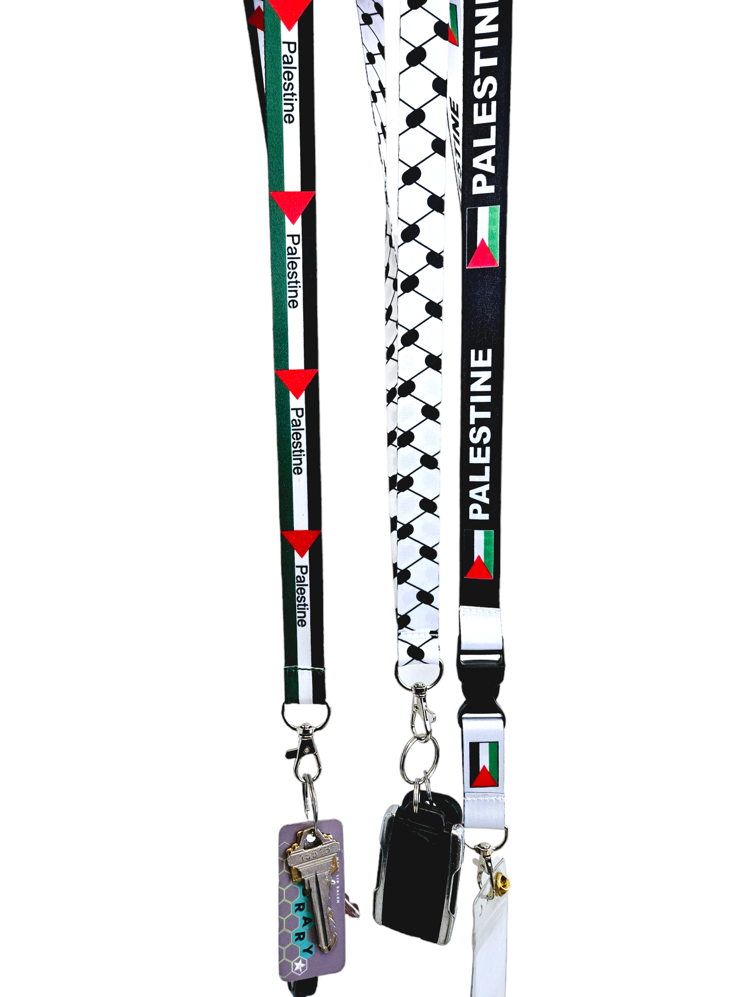 Lanyard - Palestine or Keffiyeh Key Holder / Badge Holder / ID Holder Lanyards