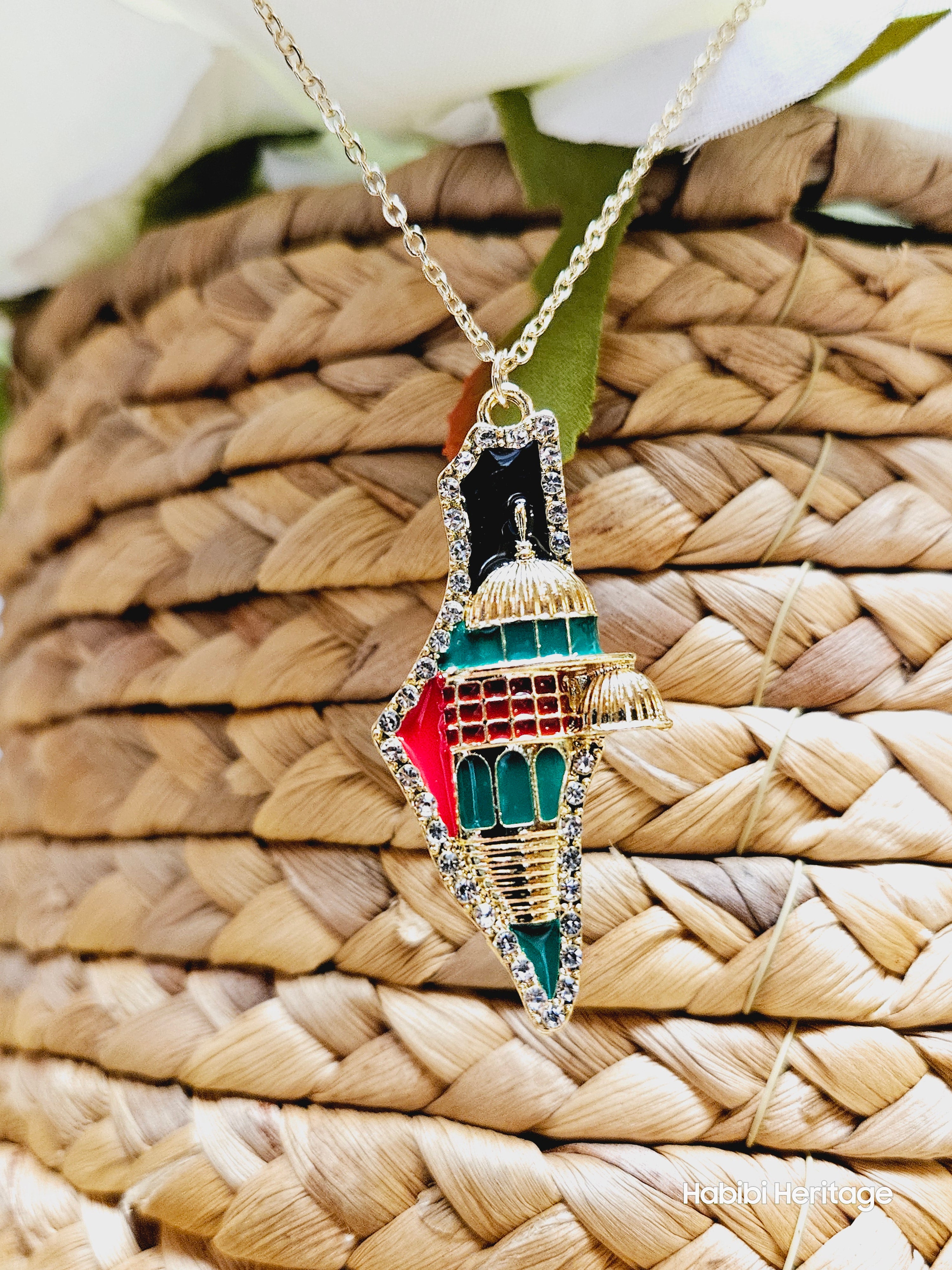 Palestine Quds 3D Necklace - Habibi Heritage