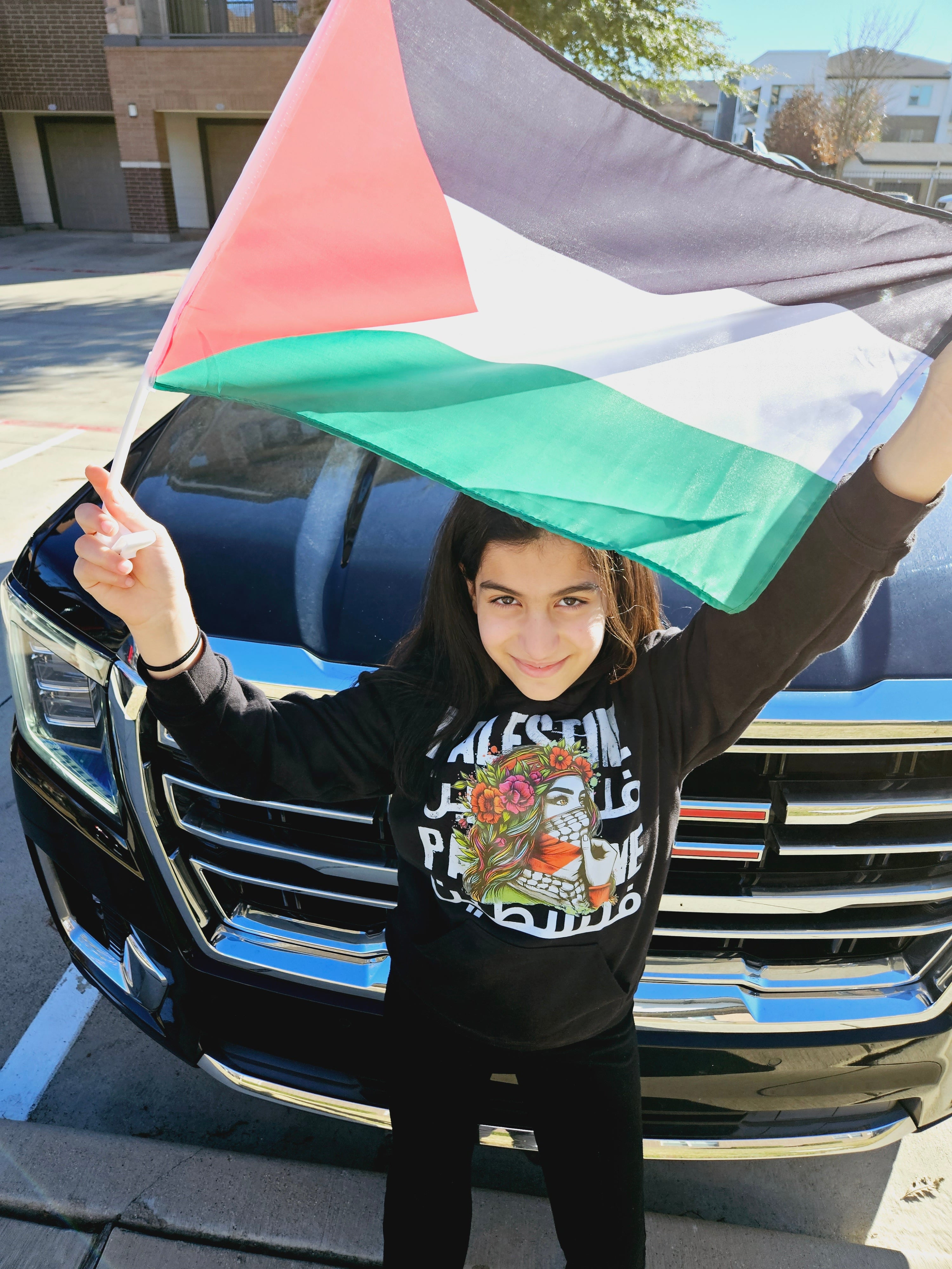 Palestine Flag for Car Window 12x18in Window Clip - Habibi Heritage